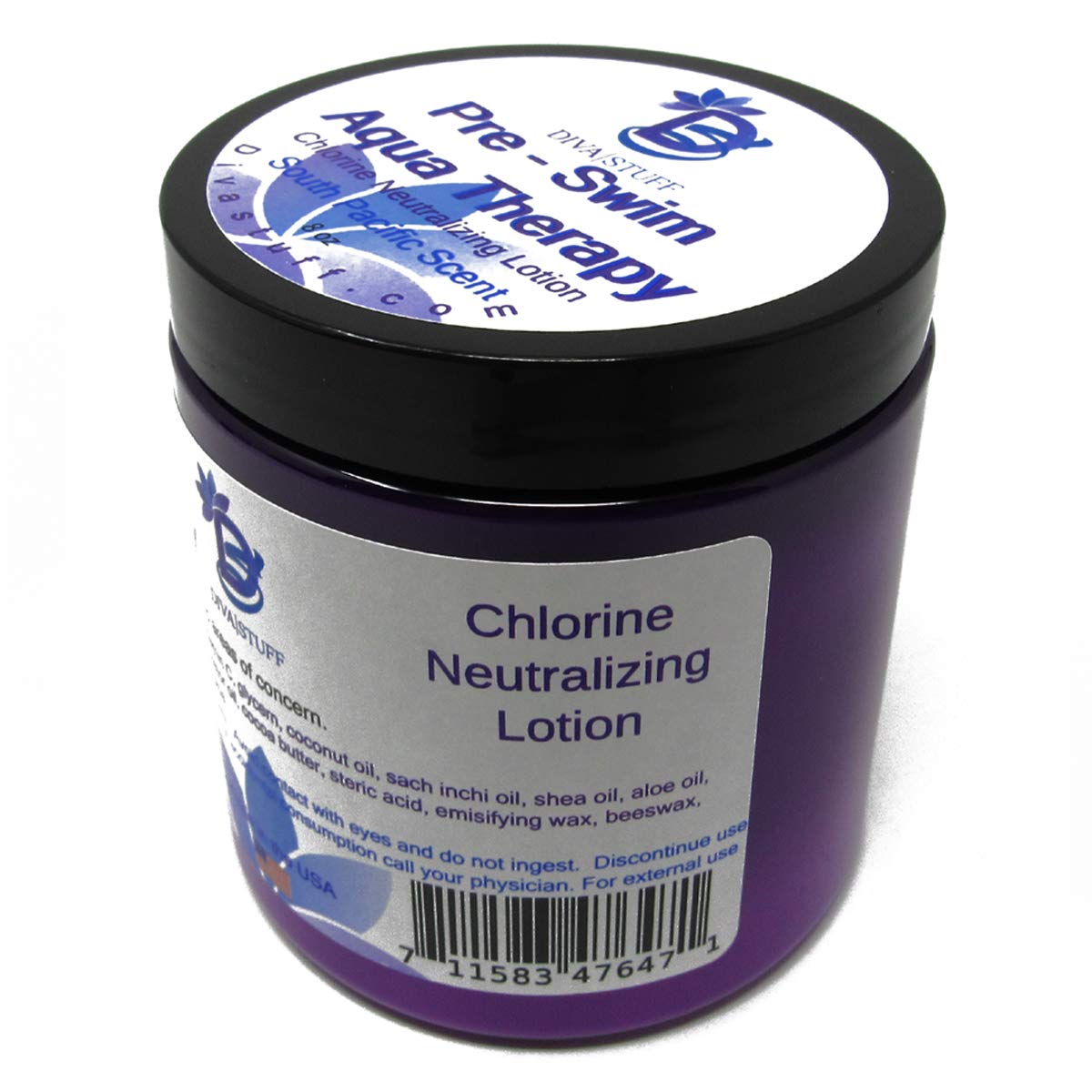 Diva Stuff Pre-Swim Aqua Therapy Chlorine Neutralizing Body Moisturizing Lotion For Swimmers, Protects Skin From Chlorine And Sa