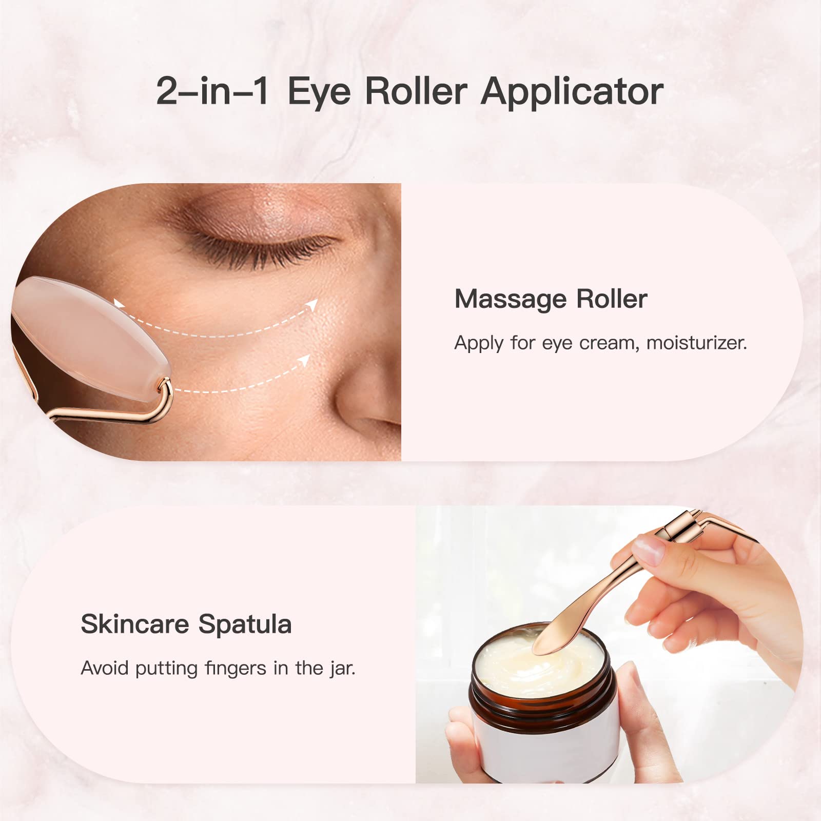 Tekson Face Massager Roller, 2-In-1 Jade Roller Facial Sculptor, Skin Care Tool For Skin Tightening, Anti-Aging, Reduce Puffines