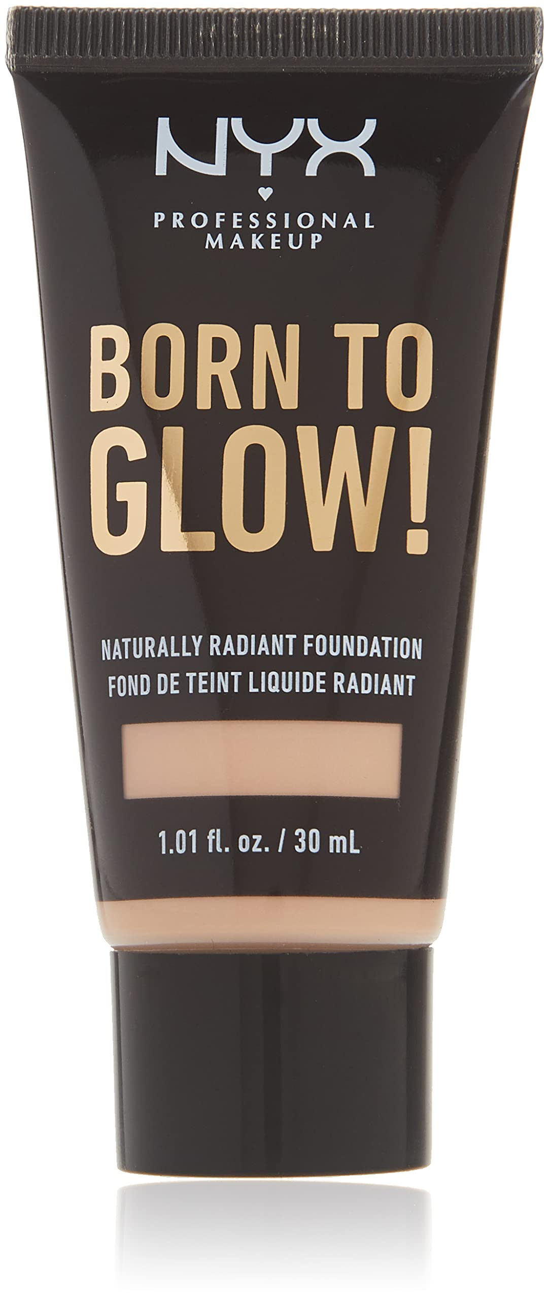 NYX PROFESSIONAL MAKEUP Born To Glow Naturally Radiant Foundation, Medium Coverage - Light