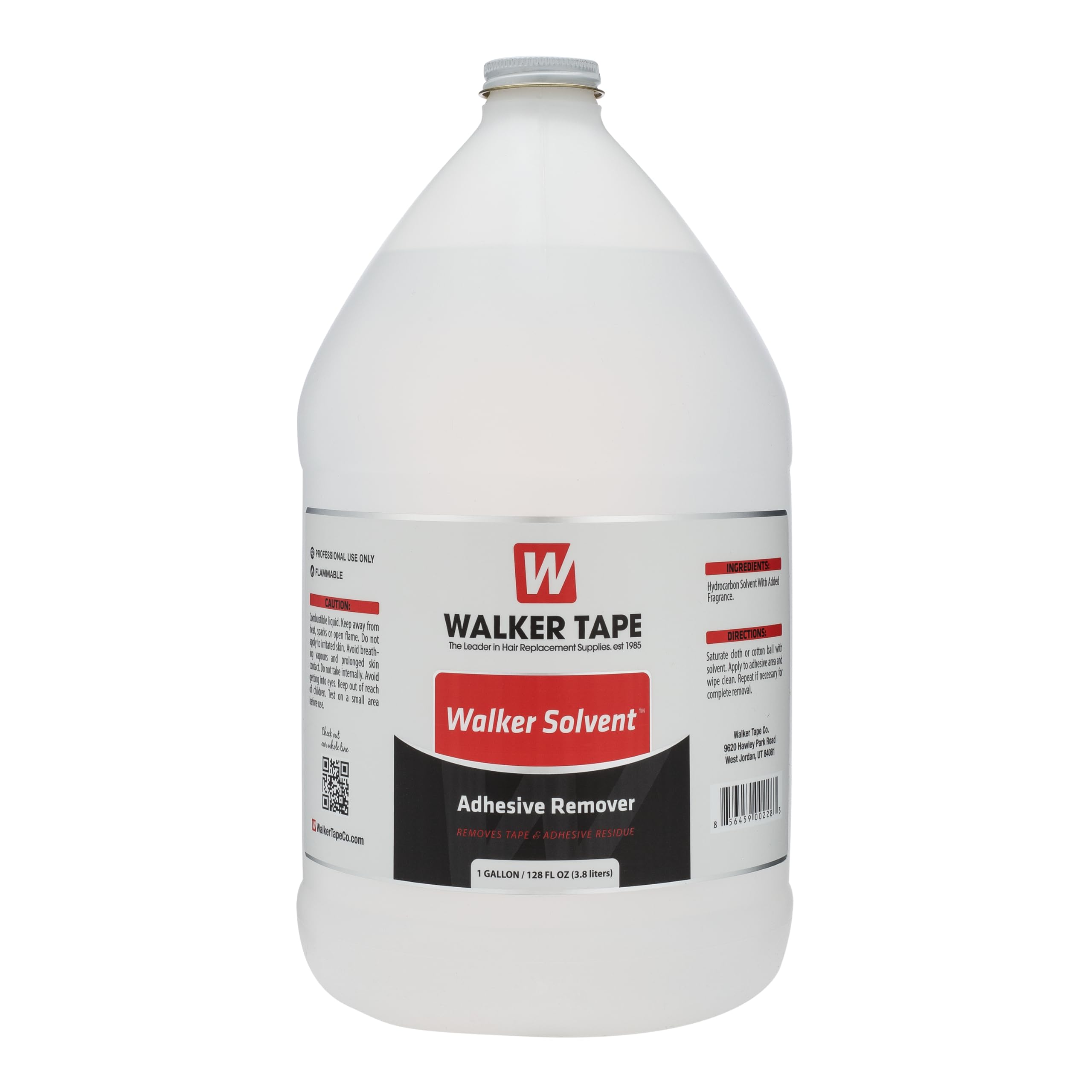 Walker Tape Walker Solvent Adhesive Remover Gallon 128 fl oz for Wig Installs, Lace Systems, Toupee Applications, Hair Tape Remo
