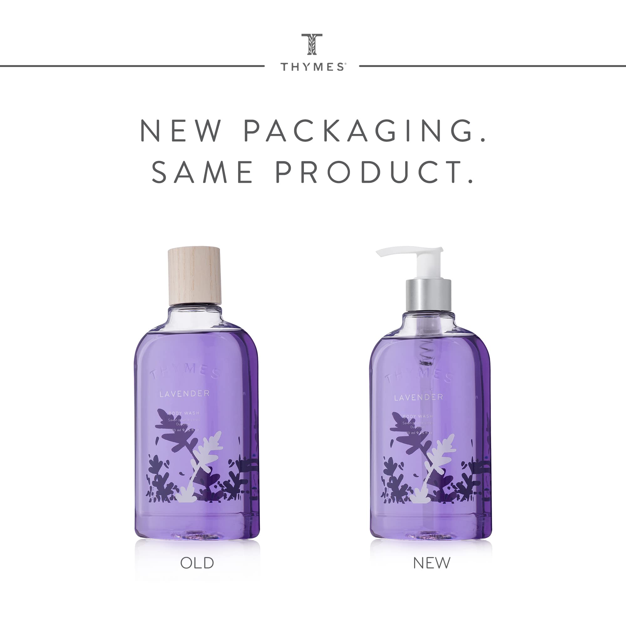 Thymes Body Wash With Pump - Liquid Soap For Bath And Shower - Body Soap - Skin Care - Scented Soap With Notes Of Velvety Lavend