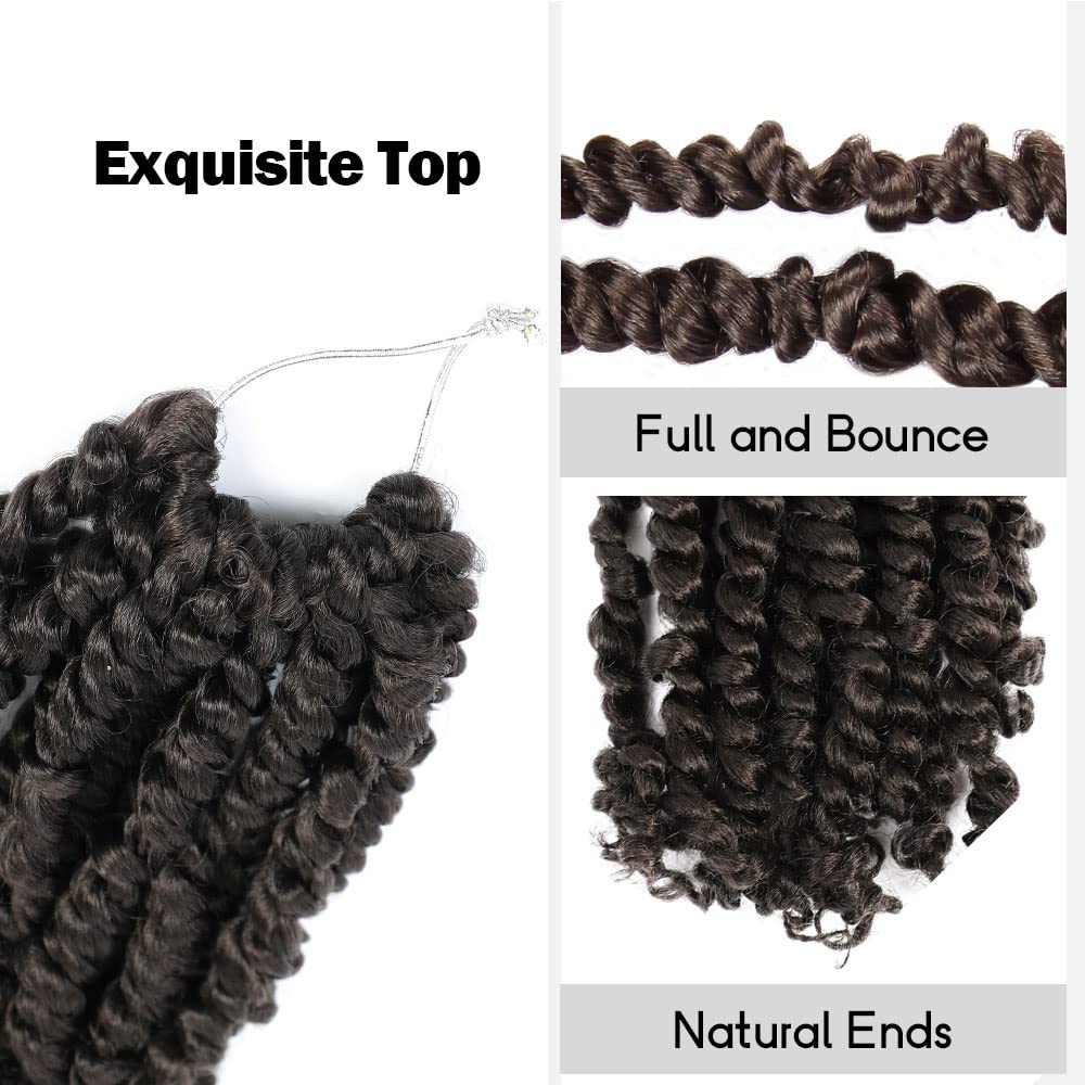 Wudas Long Passion Twist Hair 30 Inch Pre-Twisted Passion Twists Crochet Hair Brown Pre-Looped Synthetic Crochet Braids (7 Packs