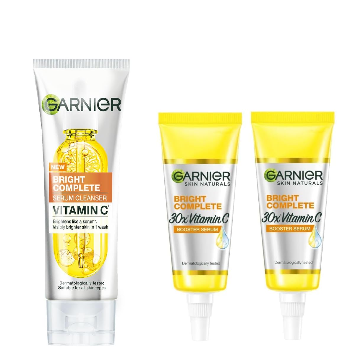 Bright Complete 2Pcs Vitamin C Combo Bright Complete Vitamin C Cleanser Serum Face Wash50G | Brightening, Dark Spot Reduction 