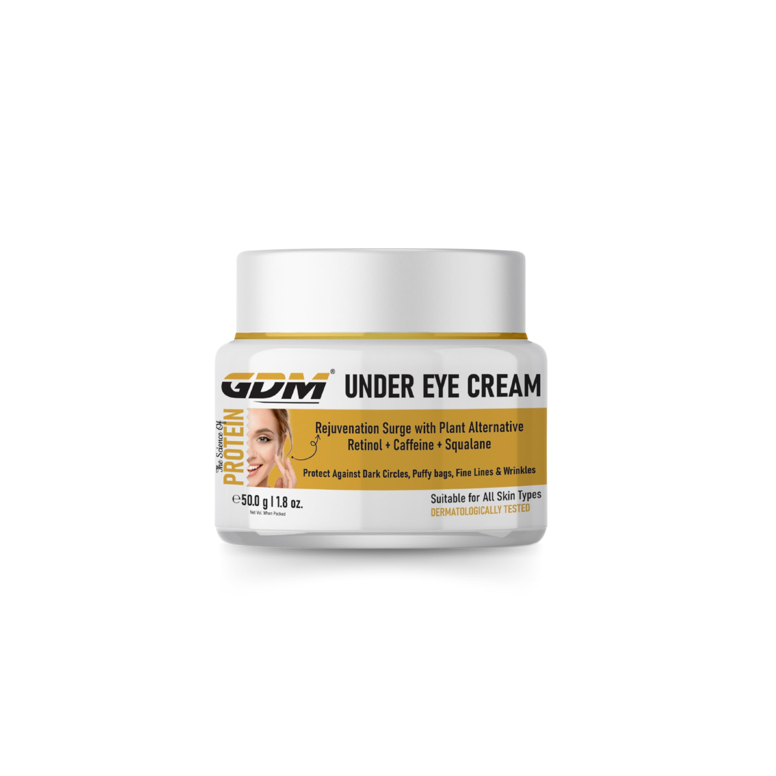 Gdm Under Eye Cream For Protect Against Dark Circles, Puffy Bags, Fine Lines & Wrinkles | Suitable For All Skin Types (50 G)