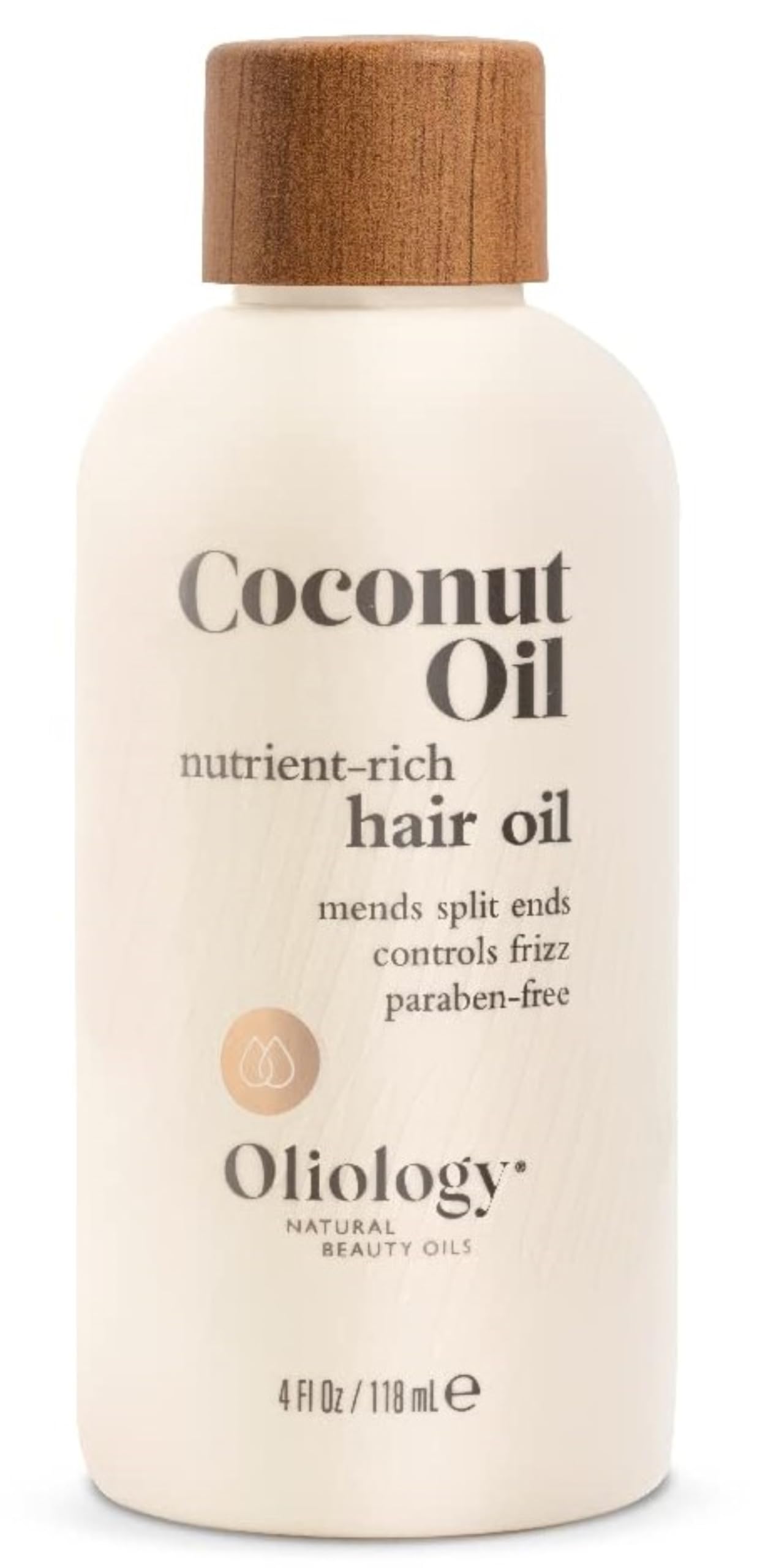 Oliology Coconut Hair Oil - Meds Split Ends, Controls Frizz, Hydrates & Softens - Lightweight Formula Helps Repair Distressed Ha