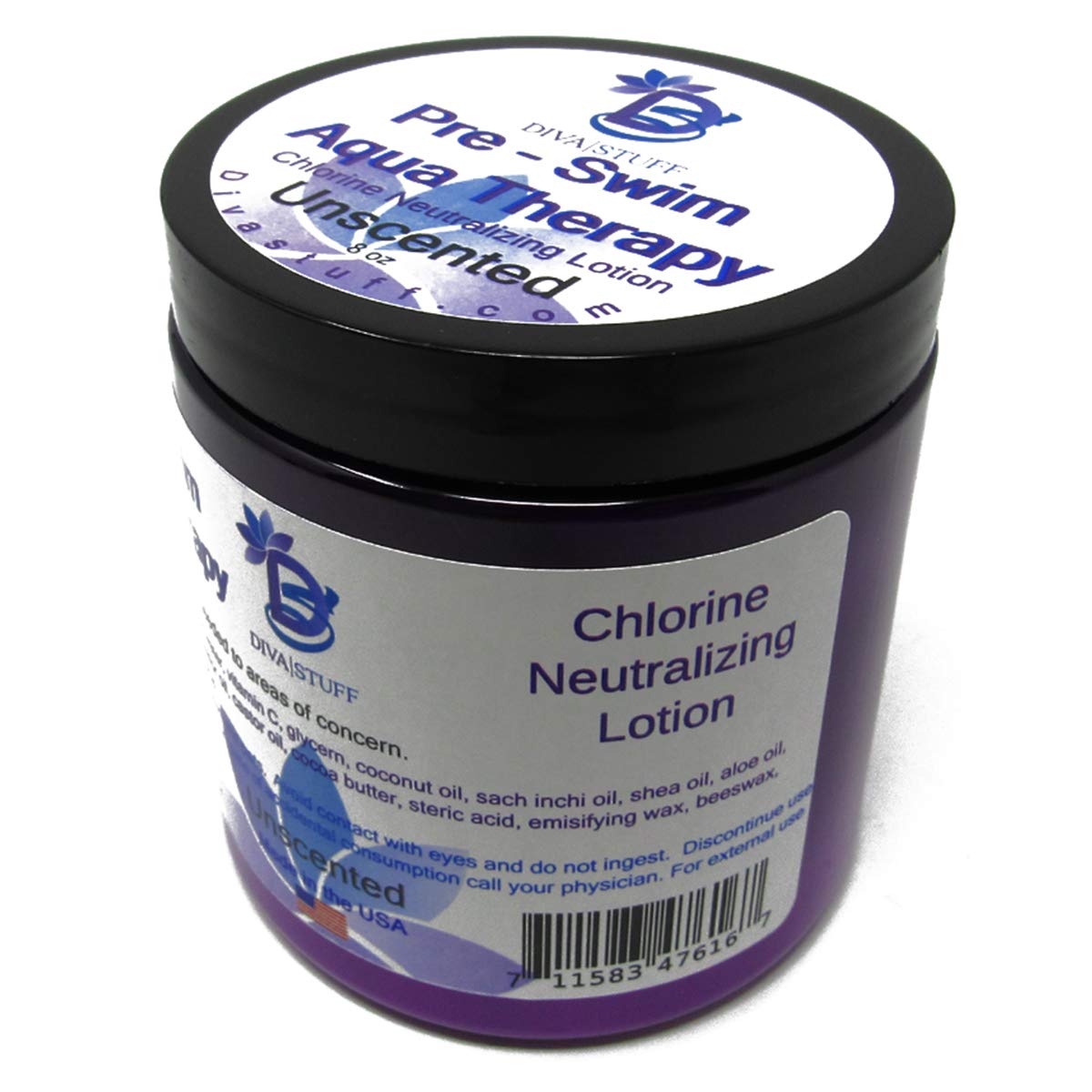 Diva Stuff Pre-Swim Aqua Therapy Chlorine Neutralizing Body Moisturizing Lotion For Swimmers, Protects Skin From Chlorine & Salt