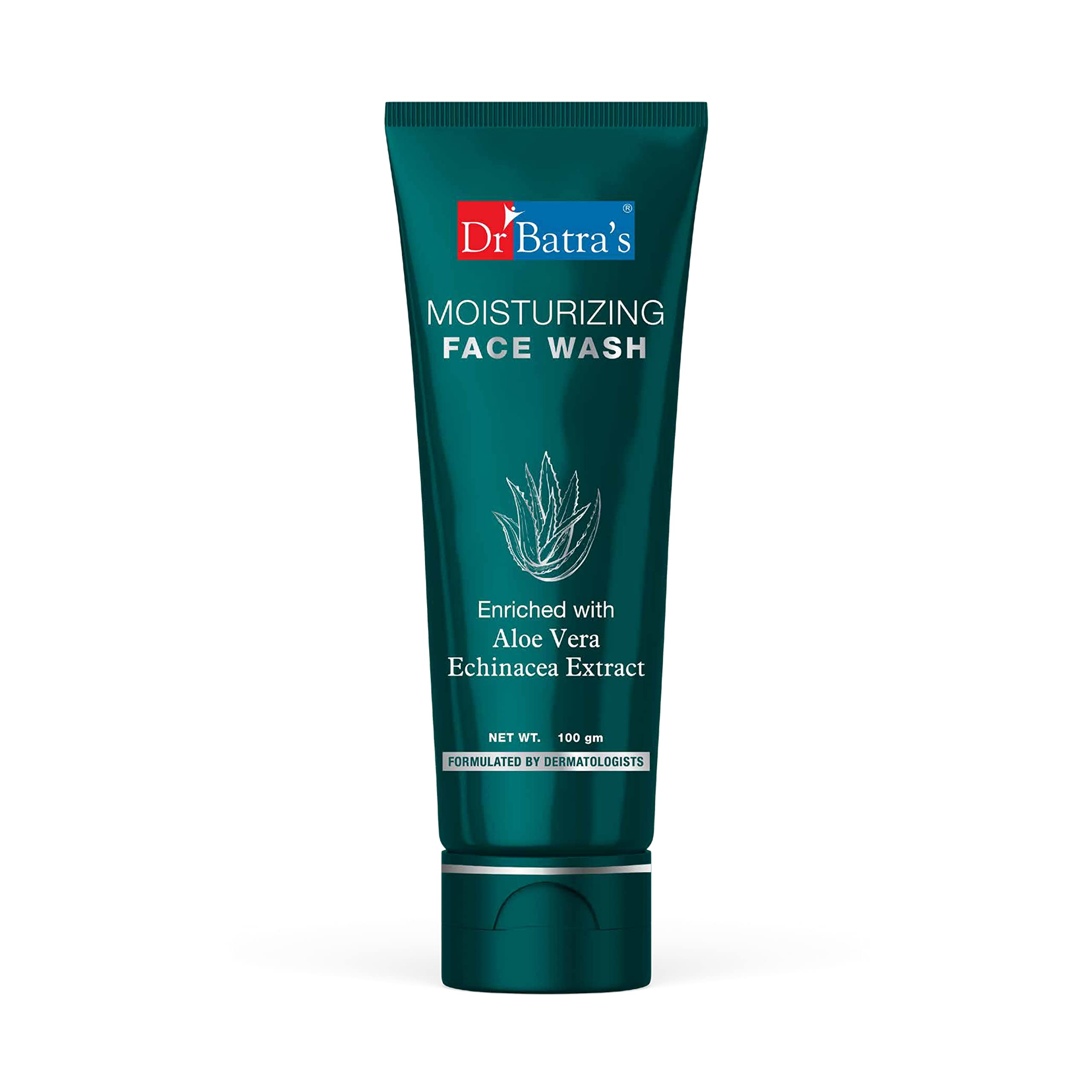 Dr BatraS Moisturizing Facewash, Enriched With Aloe Vera, Face Wash For Balanced & Supple Skin, Protection From Impurities, Sui