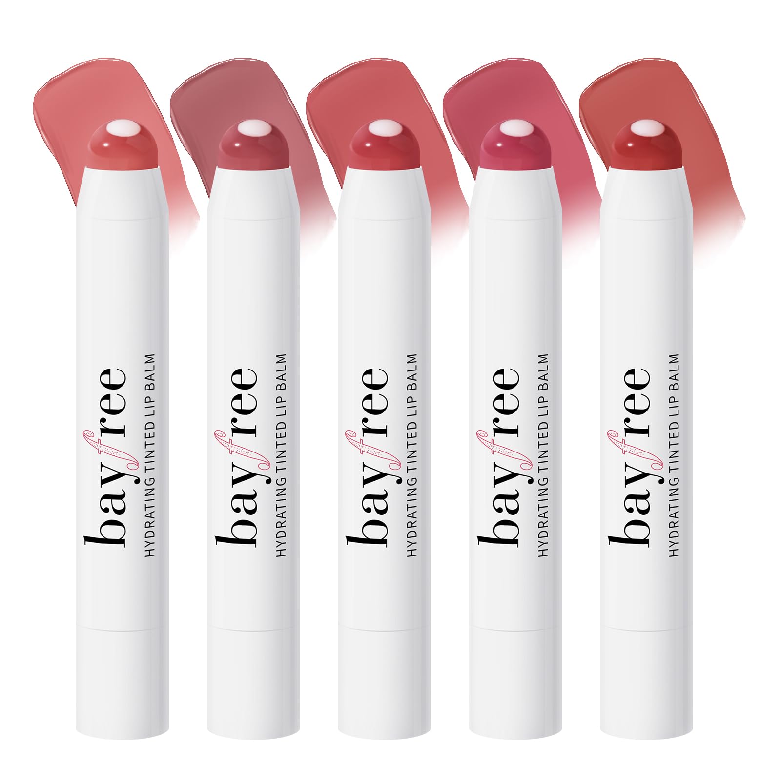 Bayfree Tinted Lip Balm Plumper Set, Glossy, Pump Lips, Lightweight, Moisturize & Tint With Jojoba Seed Oil, Vegan Lip Balm Lip