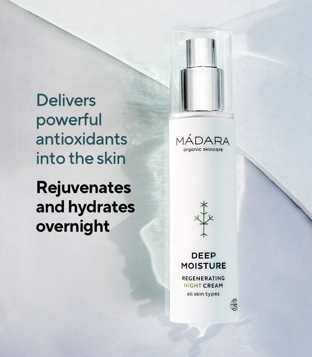 M  DARA Organic Skincare | Deep Moisture Regenerating Night Cream - 1.69oz, Rich texture, Easily absorbing, With Antioxidants an