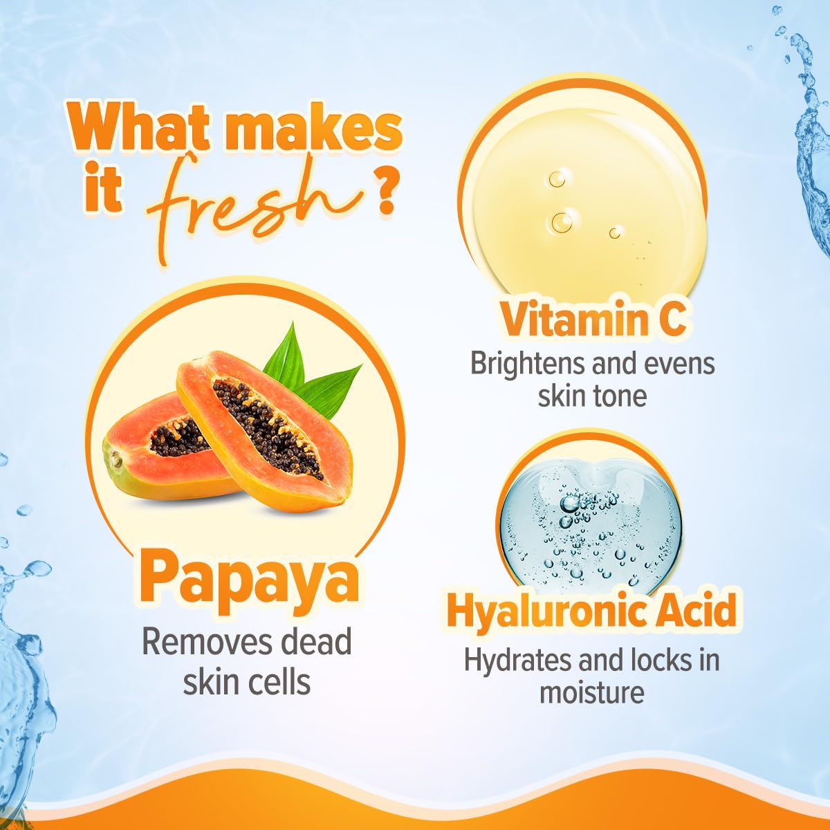Aqualogica Glow+ Smoothie Face Wash | with Vitamin C & Papaya | Gently Cleanses Dirt & Impurities | Helps Reveal Healthy Glowing