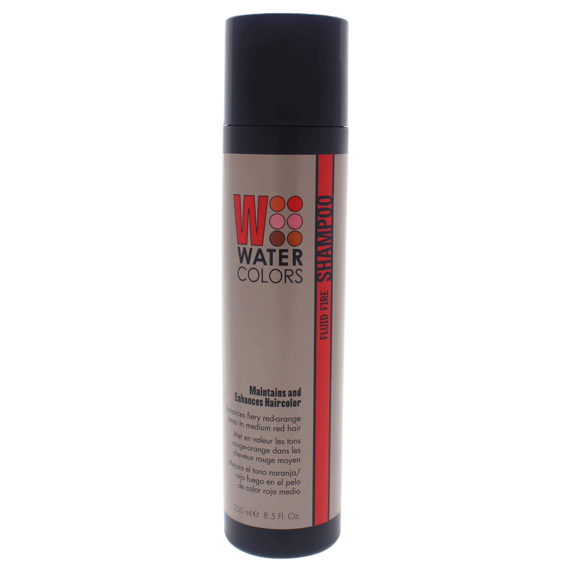 Tressa Watercolors Fluid Fire Shampoo - Use On Medium To Dark Red Hair - Creates Bright, Fiery Red-Orange Tones - Delivers Brill