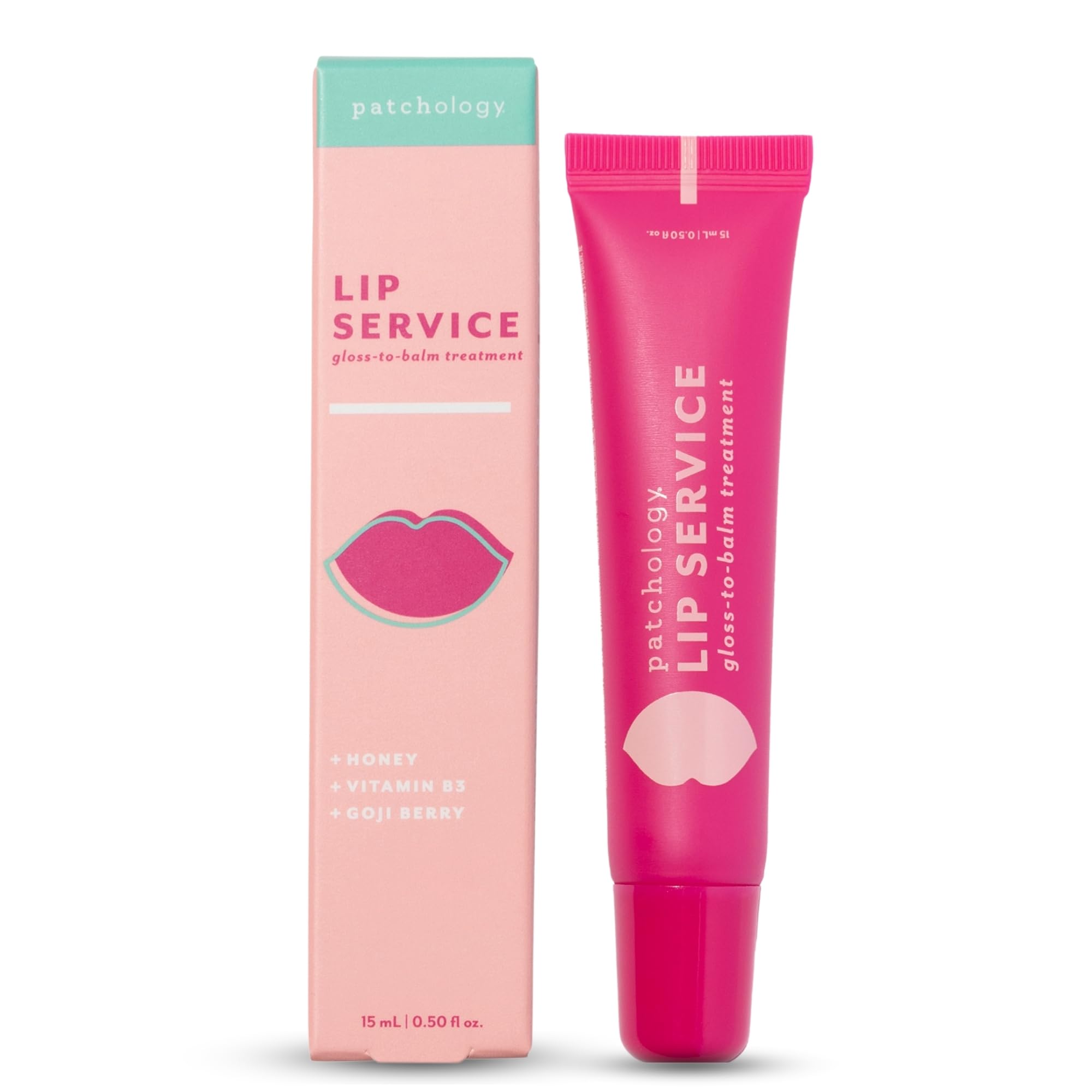Patchology Lip Gloss for Women - Glossy, Clear Shine Hydrating Lip Balm with Aloe, Honey, Goji Berry Oil - Moisturizing Lip Trea