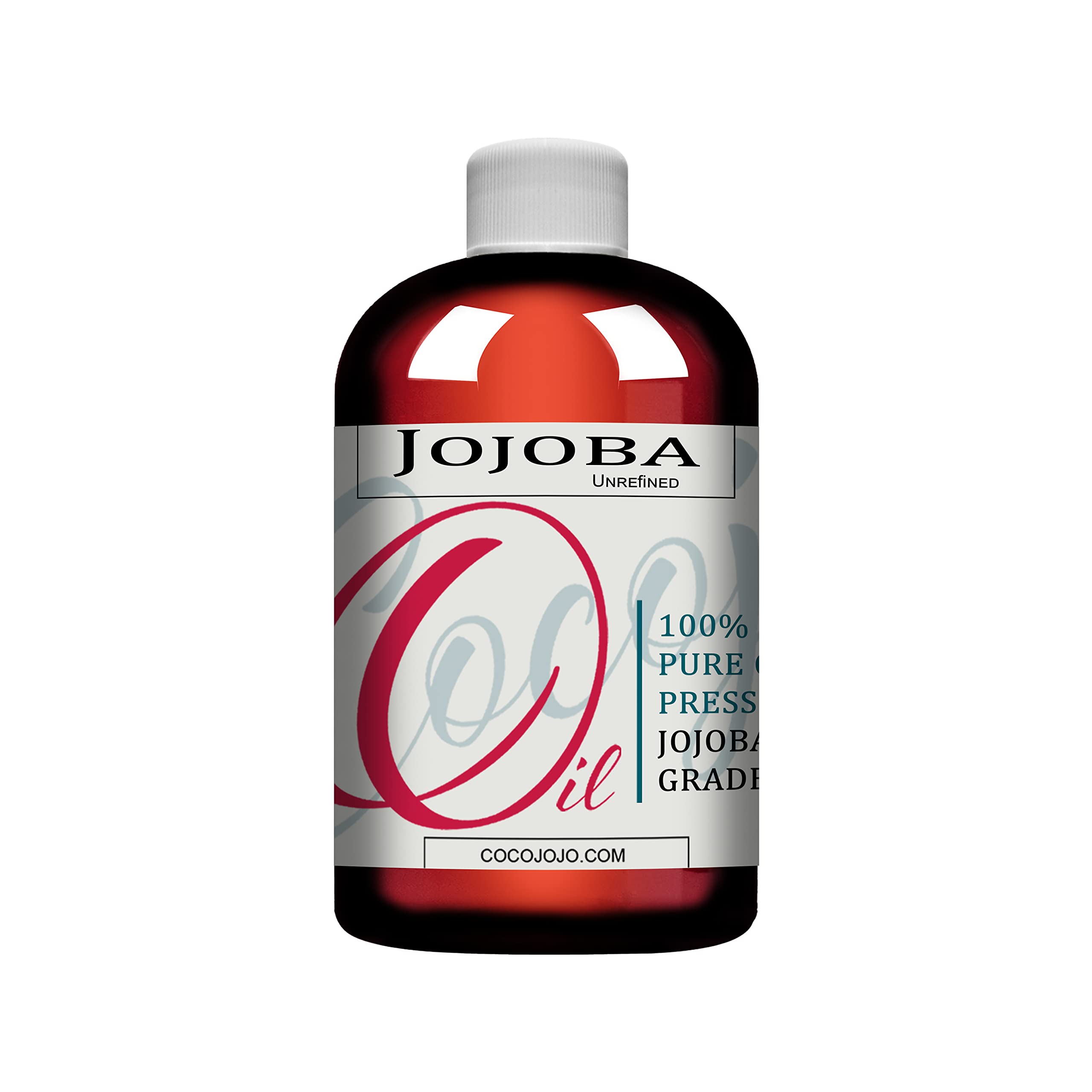 Jojoba Oil - 8 oz - Organic Unrefined Cold Pressed 100% Pure Natural Non GMO Carrier Oil for Face Hair Beard Skin Body Lips Extr