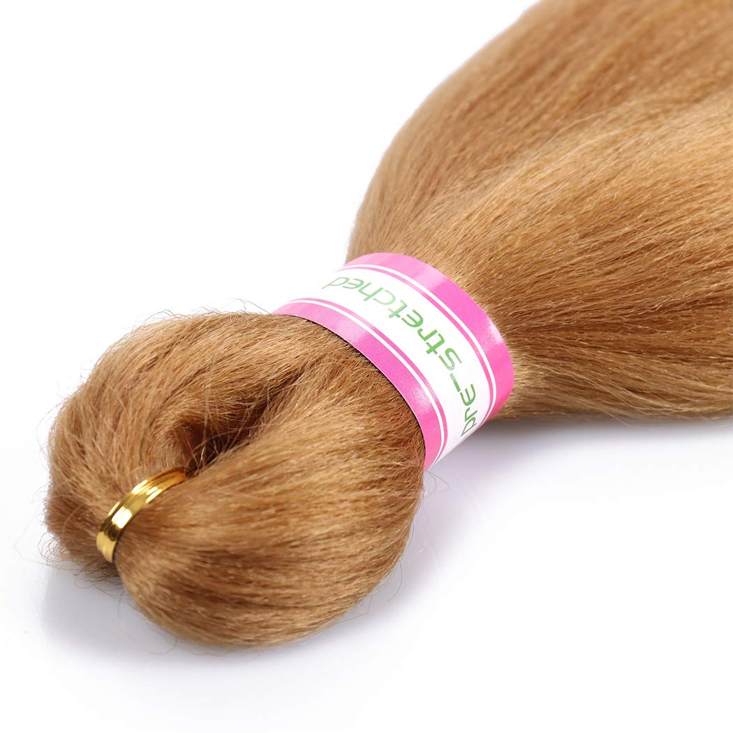 Light Brown Braiding Hair Pre Stretched 20 Inch 8 Packs Braiding Hair Extensions For Crochet Box Braids Twists Locs Hair Itch Fr