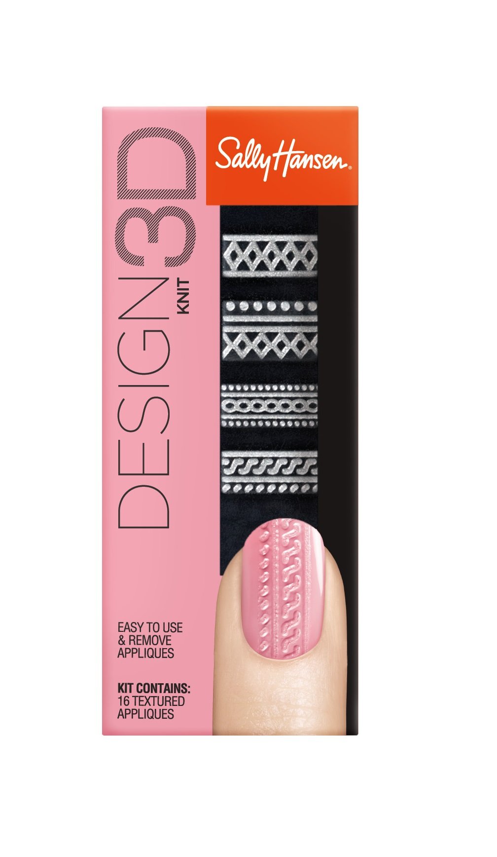 Design 3D Nail Sticker - 310 Knit By Sally Hansen For Women -16 Pc Sticker