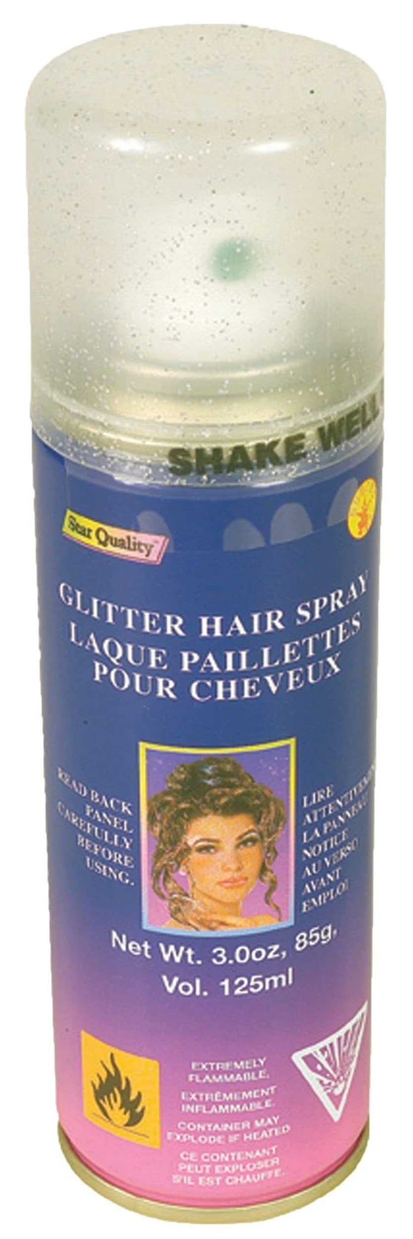 Rubies Glitter Hairspray, Silver for Themed Parties and Halloween