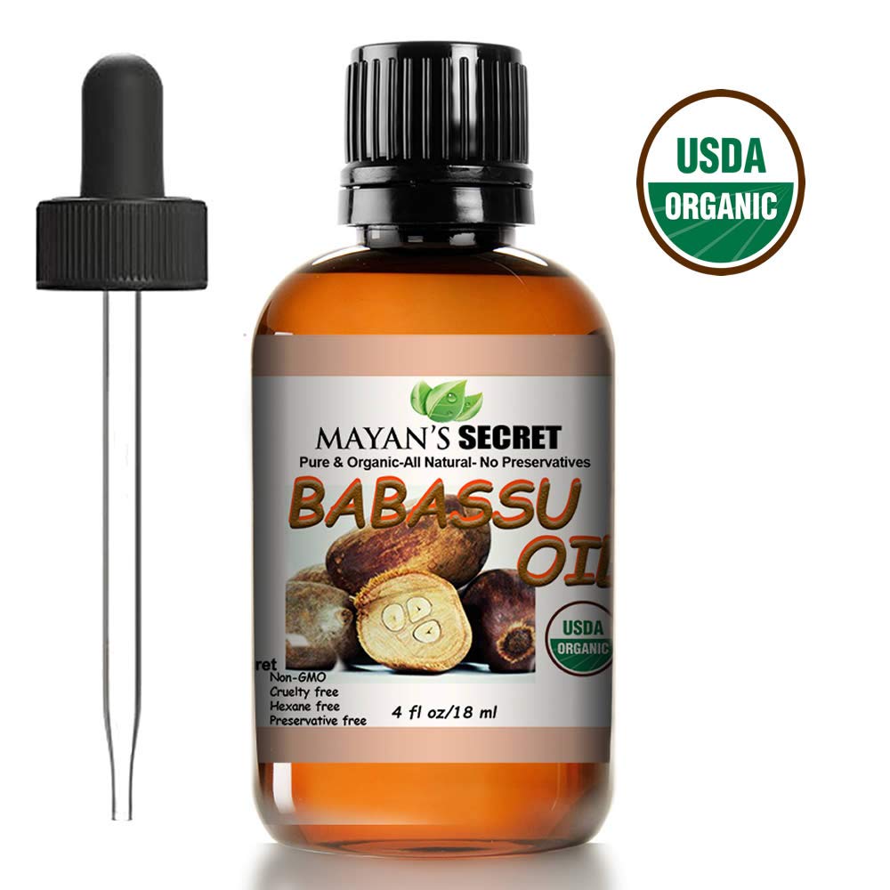 Mayan's Secret - 4oz Organic Babassu Oil for Hair - Rich in Antioxidants and Moisturizing Properties for Hair and Skin
