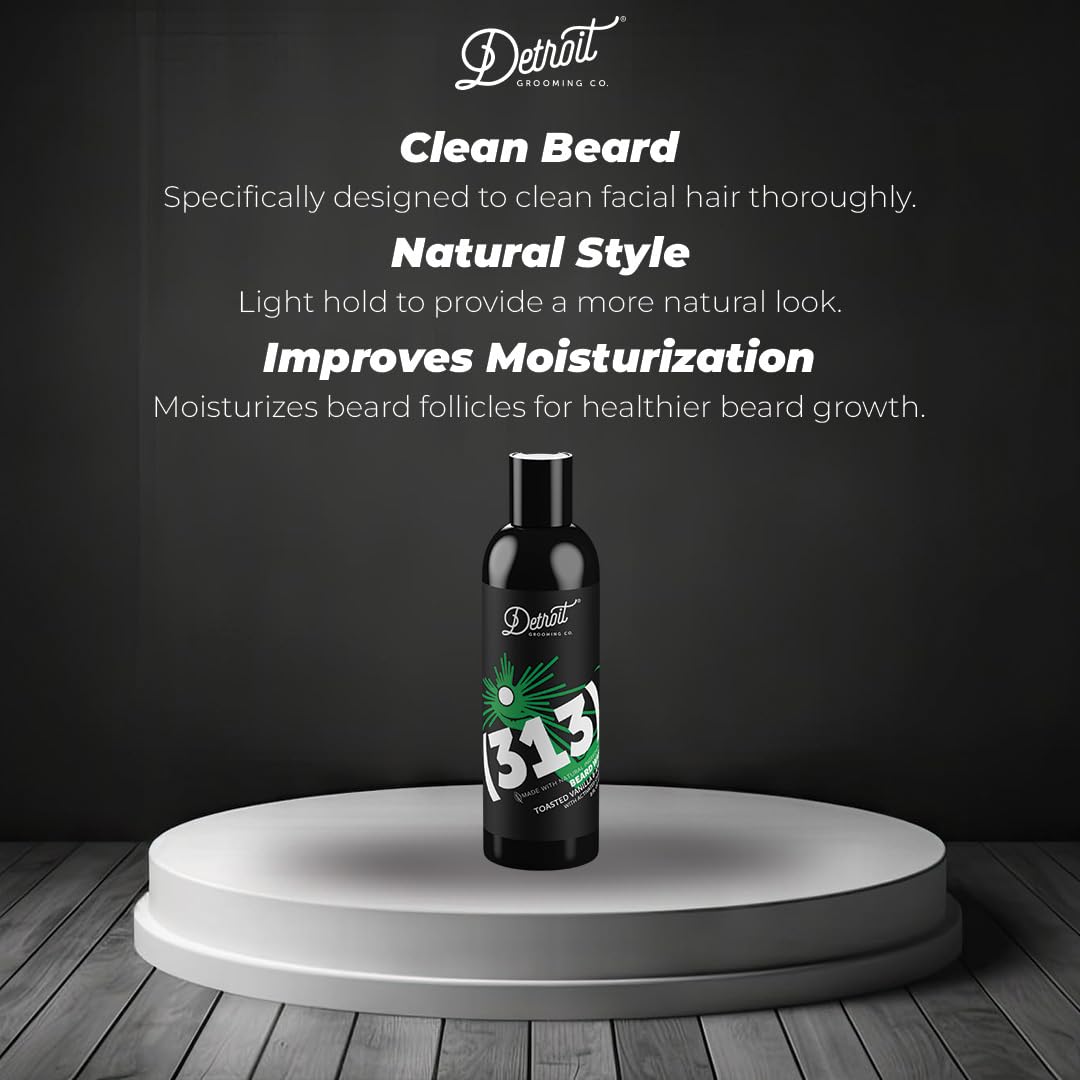 Detroit Grooming Co. Beard Wash - Men'S Beard Shampoo - Deeply Cleanses & Refreshes Beards - Aloe Vera With Essential Oils - Bea