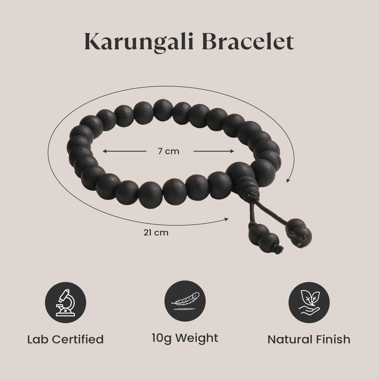 Astrotalk Karungali Malai Bracelet(8mm) | Certified Ebony Wood | Protection from Negative Energy, Focus & Mangal Dosha Relief | Bracelet for Men & Women | Ideal for Puja & Gift items