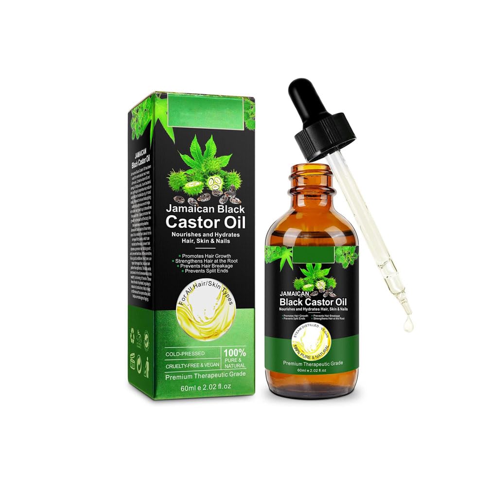 amaican Black Castor Oil for Hair Growth, Skin Care, Nails &Cuticles,Nourish the Scalp,Dry Skin Relief Organic Hair Growth Oil, 