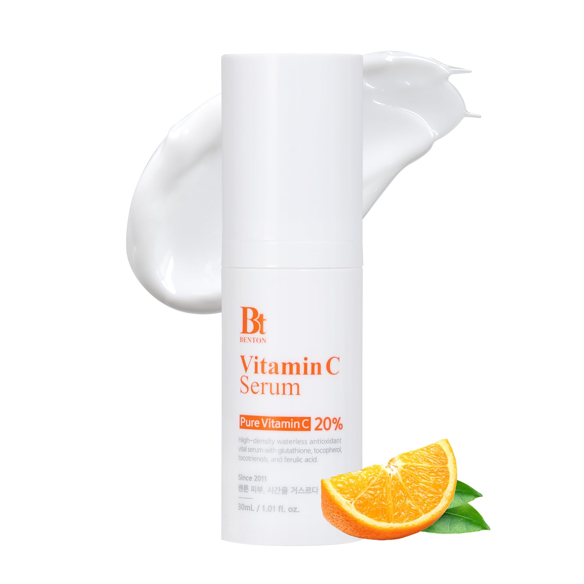Benton Vitamin C Serum - White Vitamin C Serum | Korean Skin Care Serum For Face With 20% Pure Vitamin C | Skin Texture & Elasti