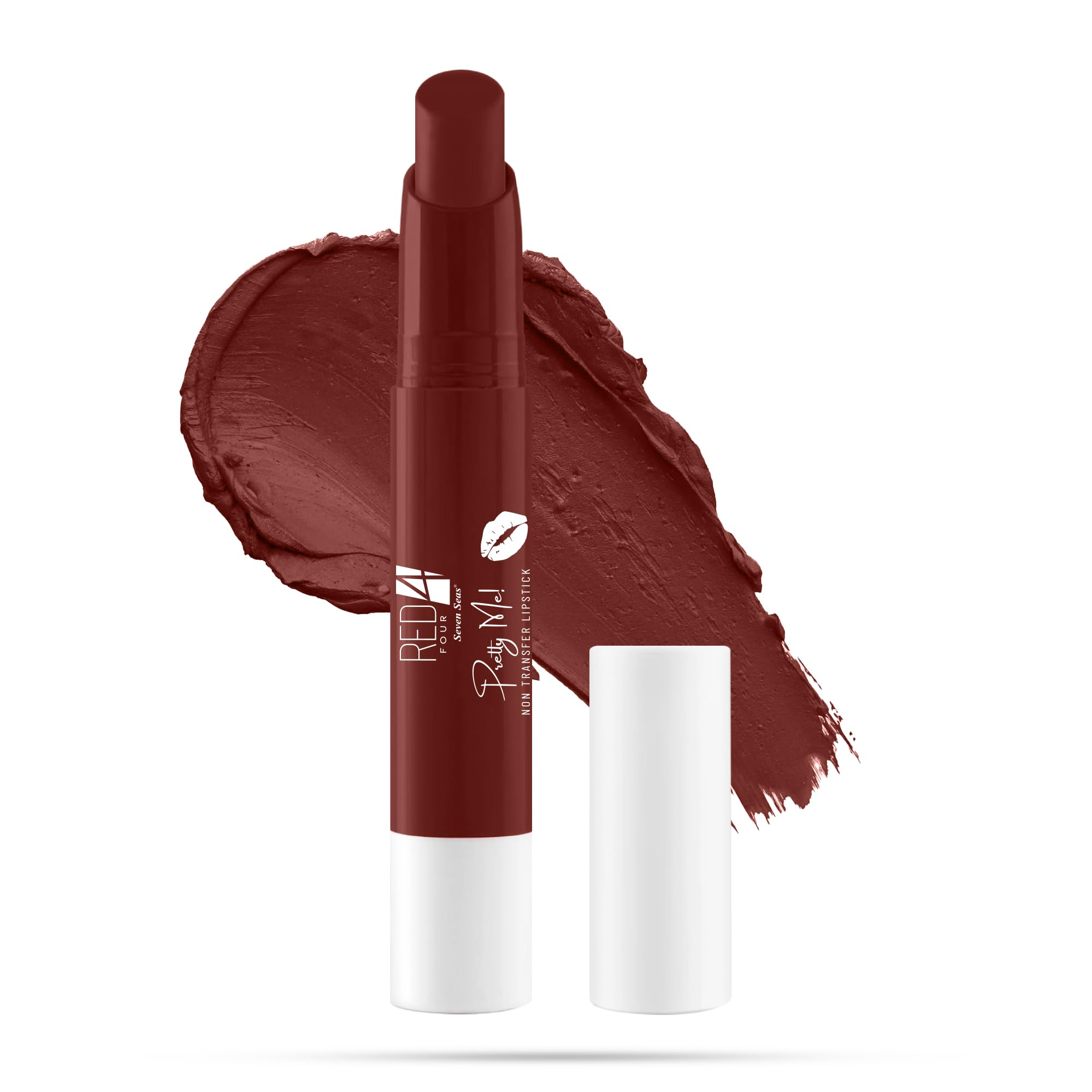 Red 4 Pretty Me Non Transfer Lipstick | Light Weight | Kiss Proof | Creamy Matte | Enriched With Vitamin E | Long Lasting Stay U