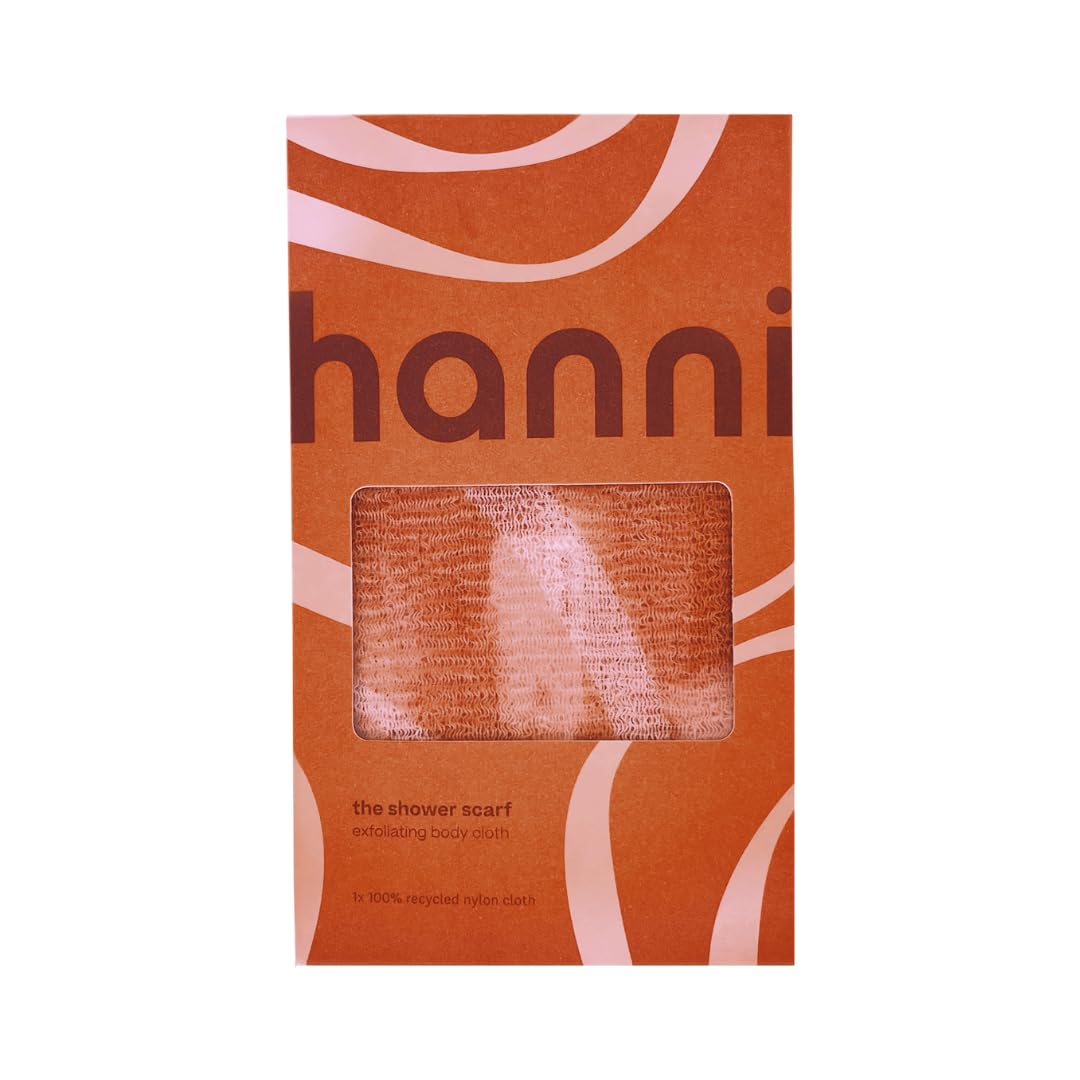 Hanni Extra-Long Shower Scarf, Japanese-Inspired Exfoliating Body Scrubber, Loofah-Like Wash Cloth For Dead Skin Removal