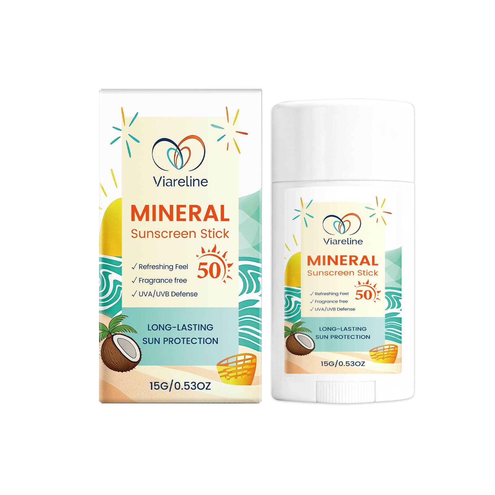 Viareline Mineral Sunscreen Stick SPF 50, 15g