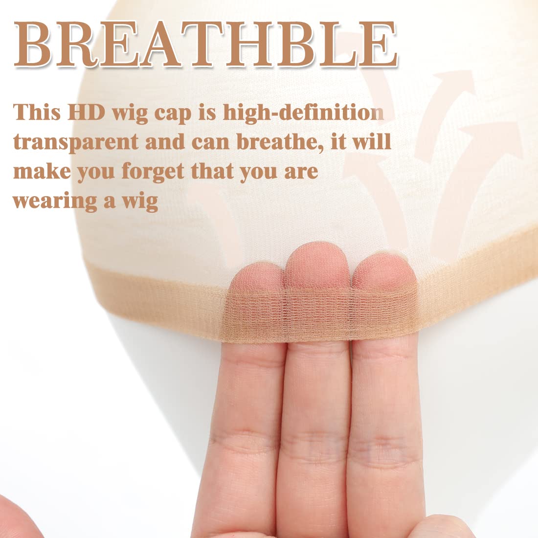Fdbjulyy 20 Pcs Transparent Hd Wig Cap, Thin Nylon Cap For Women, Suitable For Parties, Weddings, Graduations, Cosplay, Hallowee