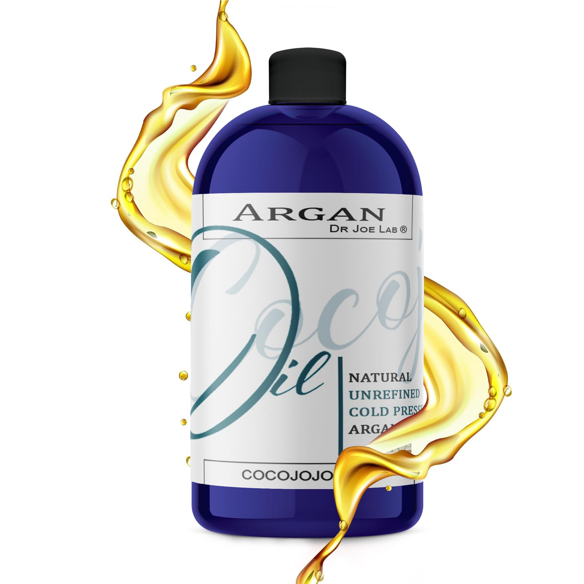 Argan Oil -Cold Pressed 16 oz Pure Natural Extra Virgin Unrefined Argan Moroccan Marrakesh Oil Moisturizer Hair Face Lips Body S