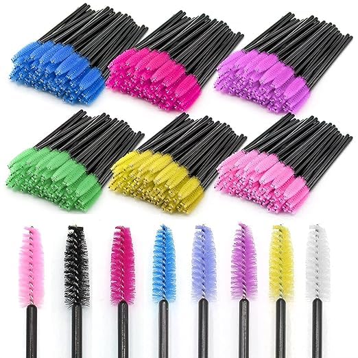 50Pcs Disposable Eyelash Brushes, Mascara Wands, Eye Lash Brush, Spoolies For Eyelash Extensions, Spoolie Eyebrow Eyeshadow Brow