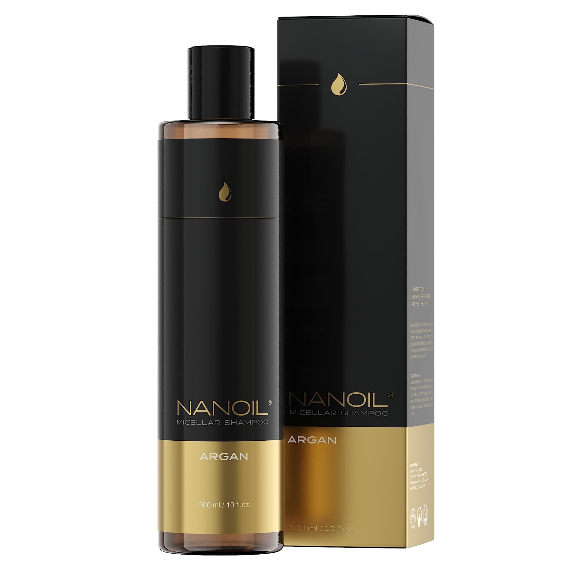 NANOIL Argan Micellar Shampoo 300ml - Micellar Shampoo Rich in Argan Oil, Protection and Smoothness, Strengthening Effect, Perfe