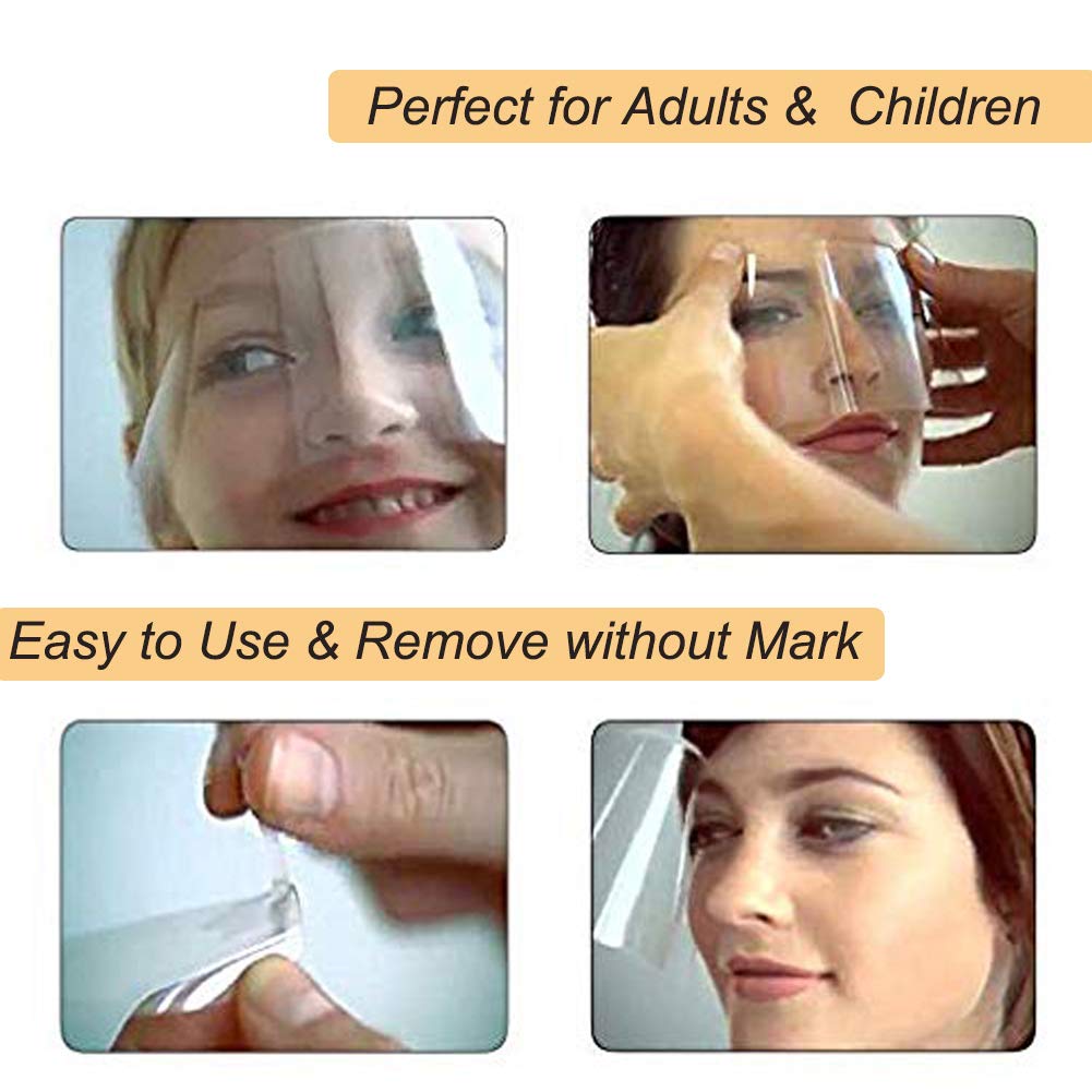 100 Pcs Microblading Permanent Makeup Shower Face Shields Visors, Disposable Face Shields Masks For Hairspray Salon Supplies And