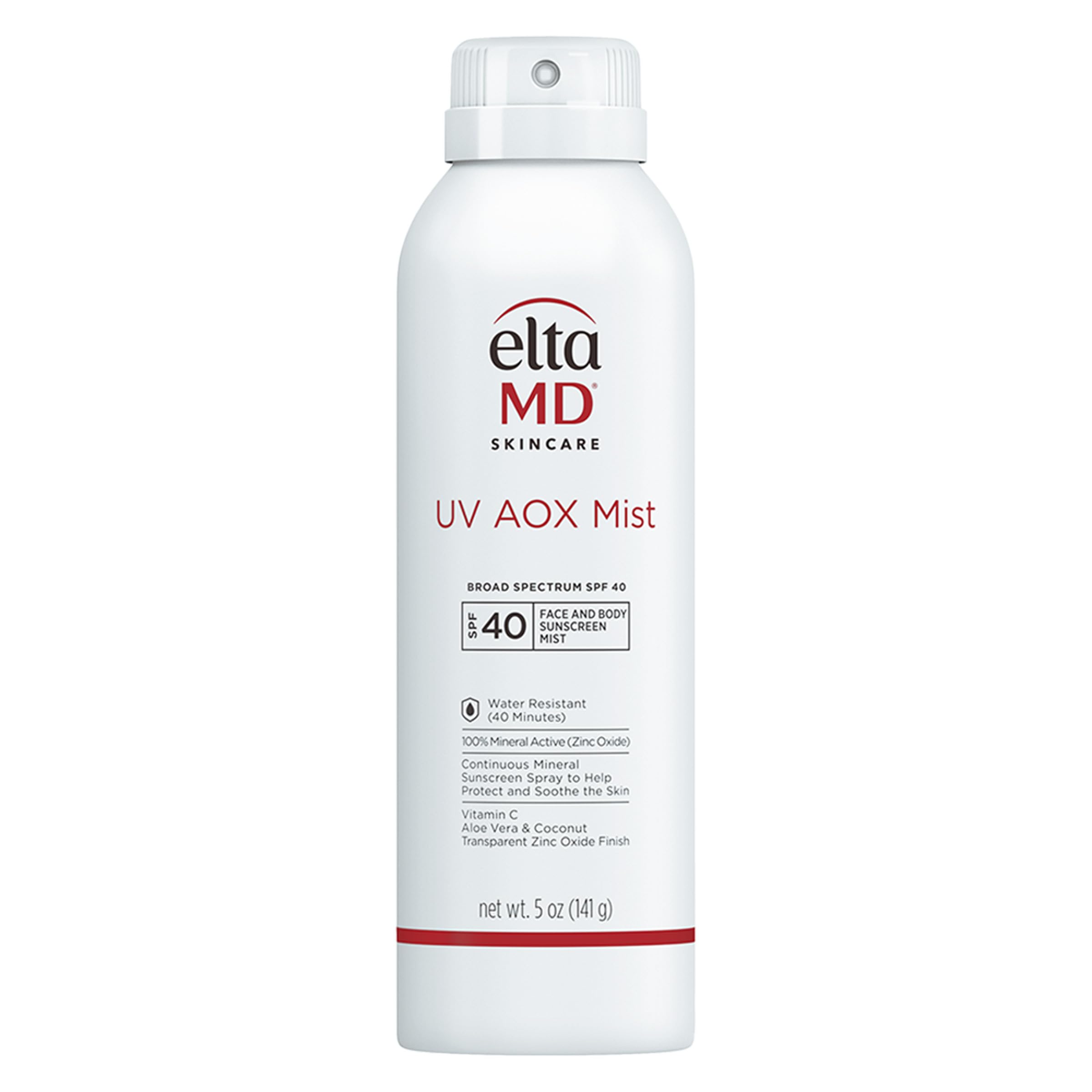 Eltamd Uv Aox Mist Mineral Sunscreen Spray, Spf 40 Spray Sunscreen For Face And Body, Zinc Oxide Sunscreen Formula, 5 Oz Spray B