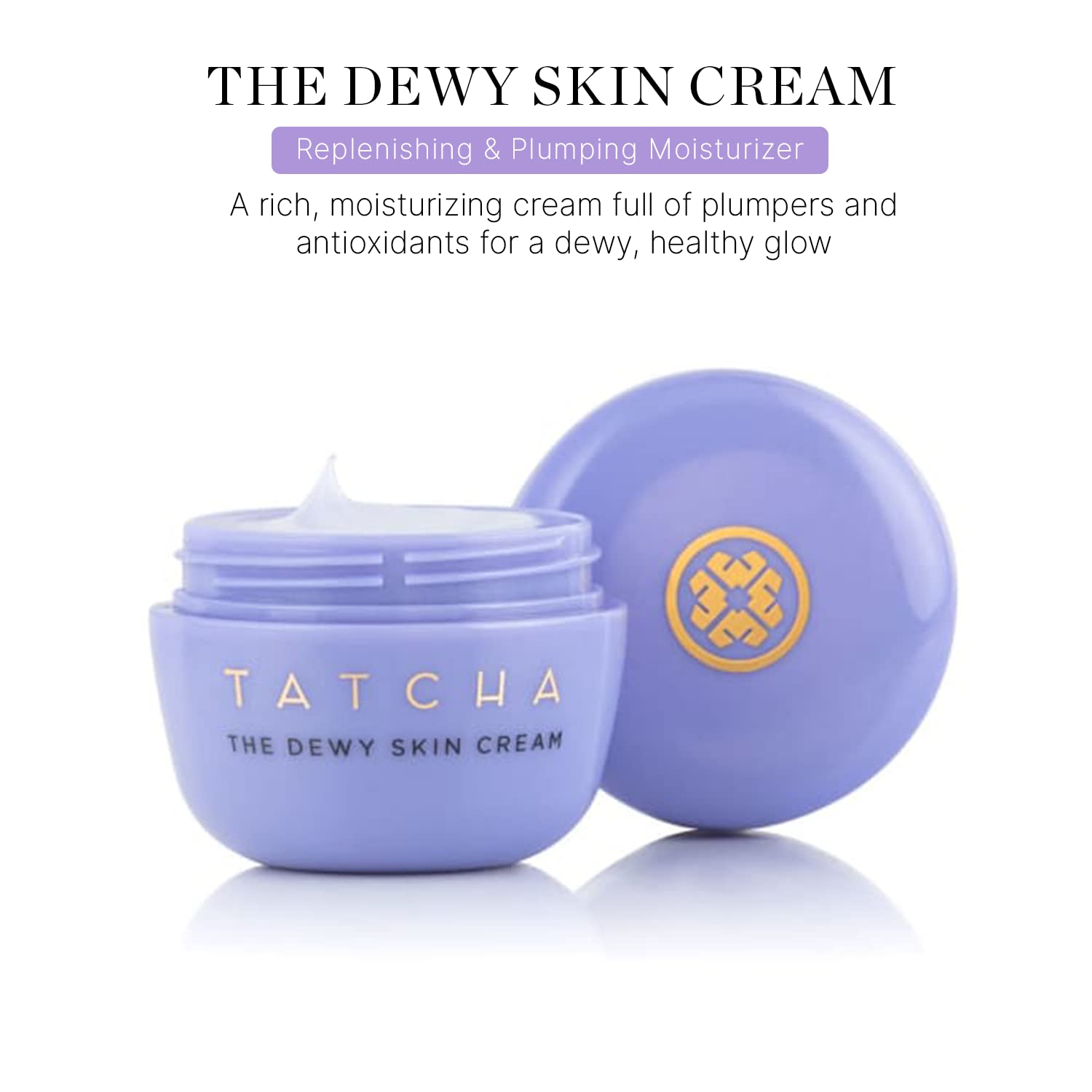 TATCHA Dewy Skin Cream - Hydrating Rich Face Cream for Dry/Combo Skin - 10 ml / 0.34 oz