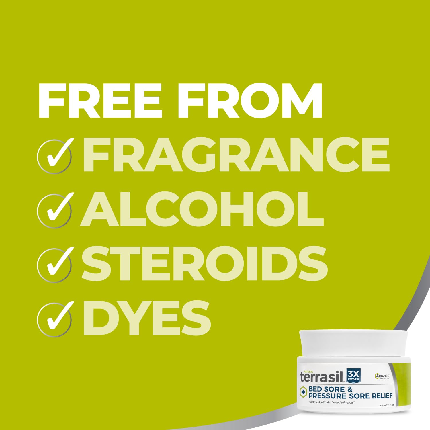 Aidance Bed Sores Treatment Cream - Natural Healing, 44g Jar, 3X Action for Soothing Relief