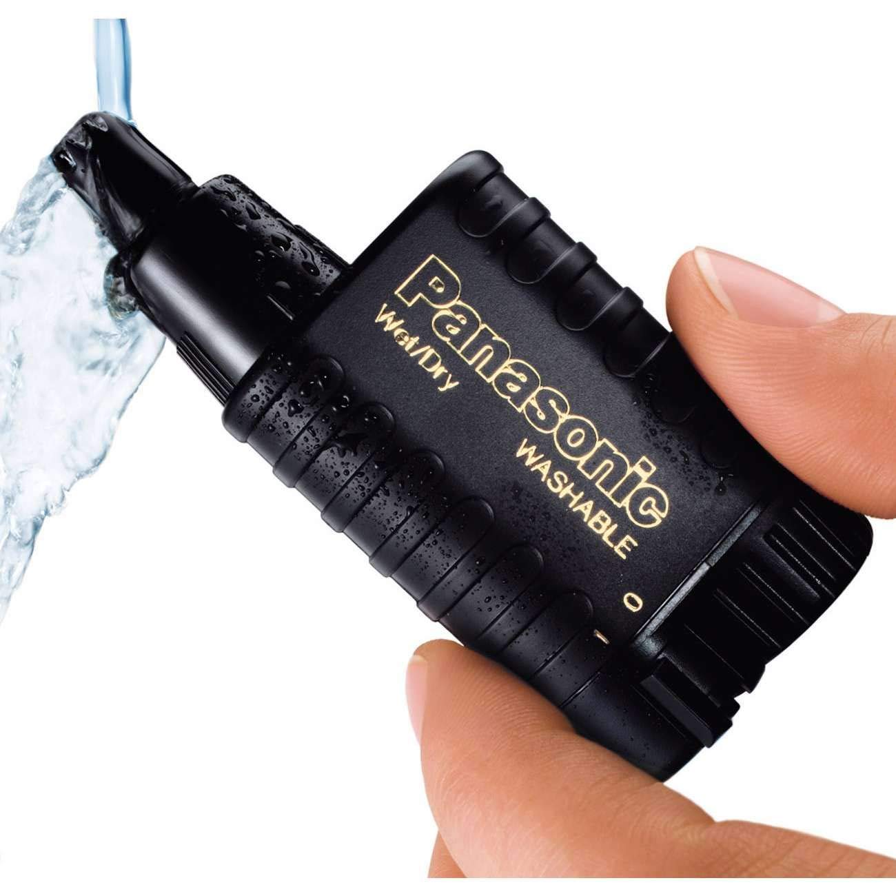 Panasonic ER115 Nose & Ear Hair Trimmer, Wet/Dry, 4 Inch, Black, Plastic