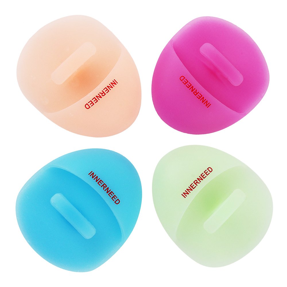INNERNEED Super Soft Silicone Face Cleanser and Massager Brush Manual Facial Cleansing Brush Handheld Mat Scrubber for Sensitive