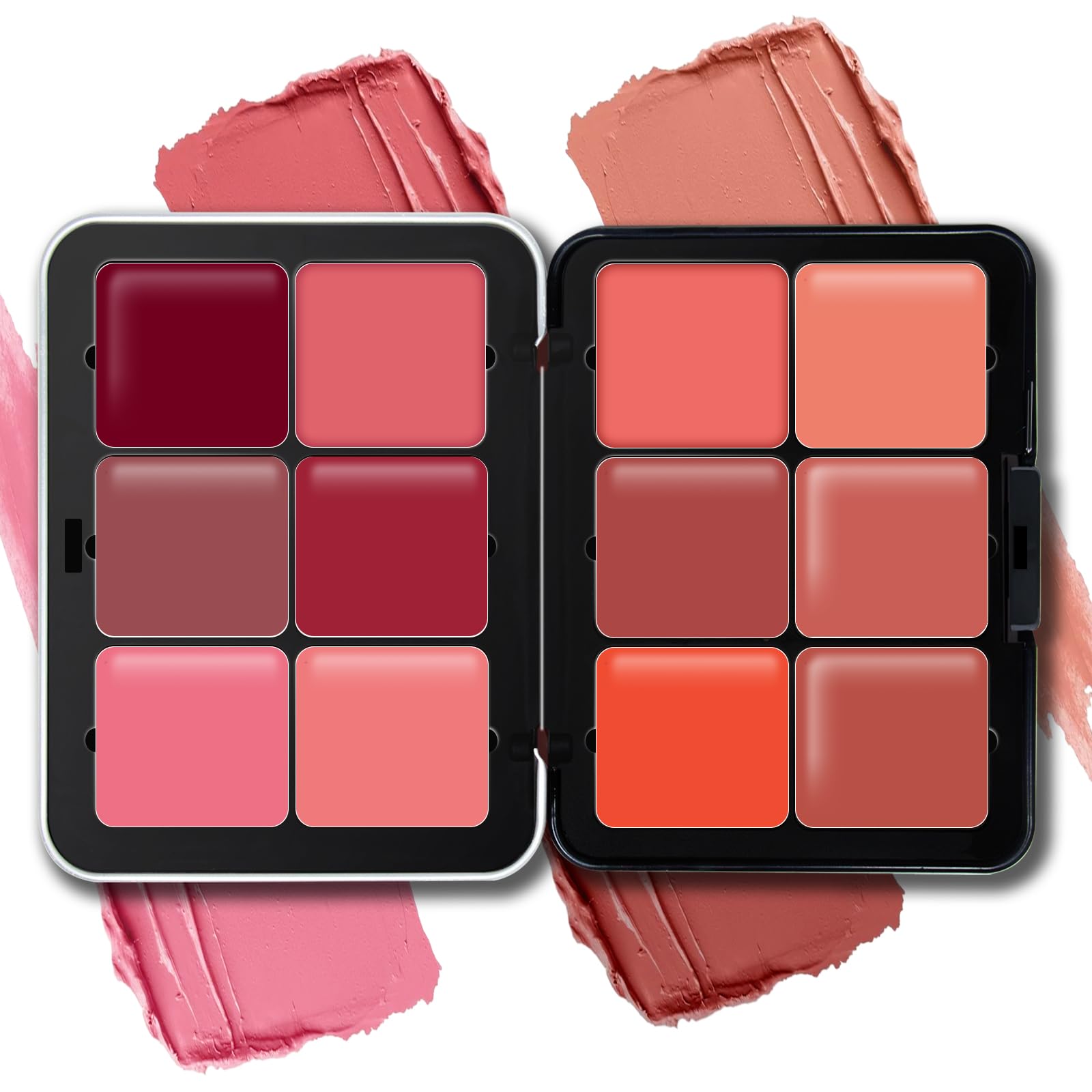 Hosaily 12 Colors Cream Blush Palette Matte Blush Contour And Highlight Blush Palette Waterproof And Long Lasting Blush Cream Ma