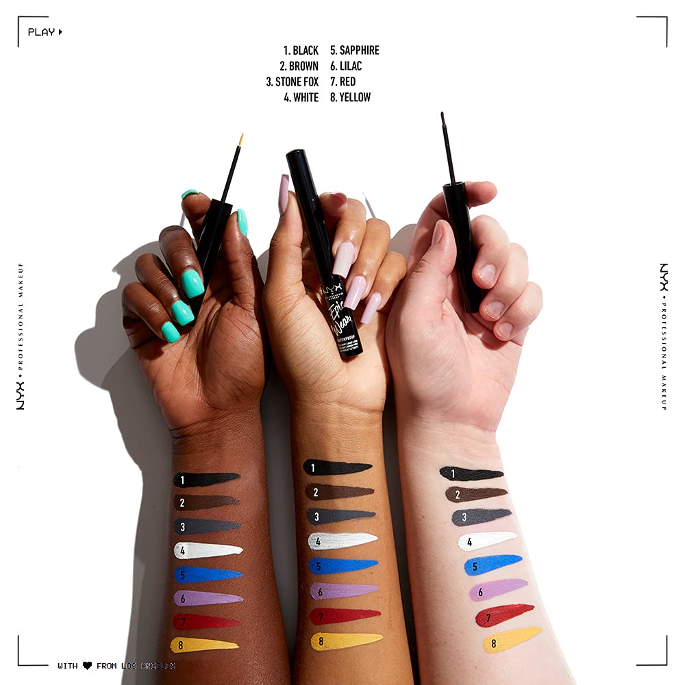 Nyx Professional Makeup Epic Wear Liquid Liner, Long-Lasting Waterproof Eyeliner - Brown