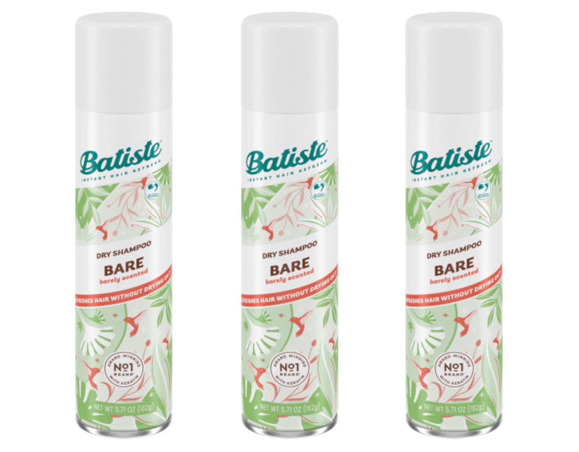 Batiste Dry Shampoo, Bare Fragrance 5.71 Once (Pack of 3)