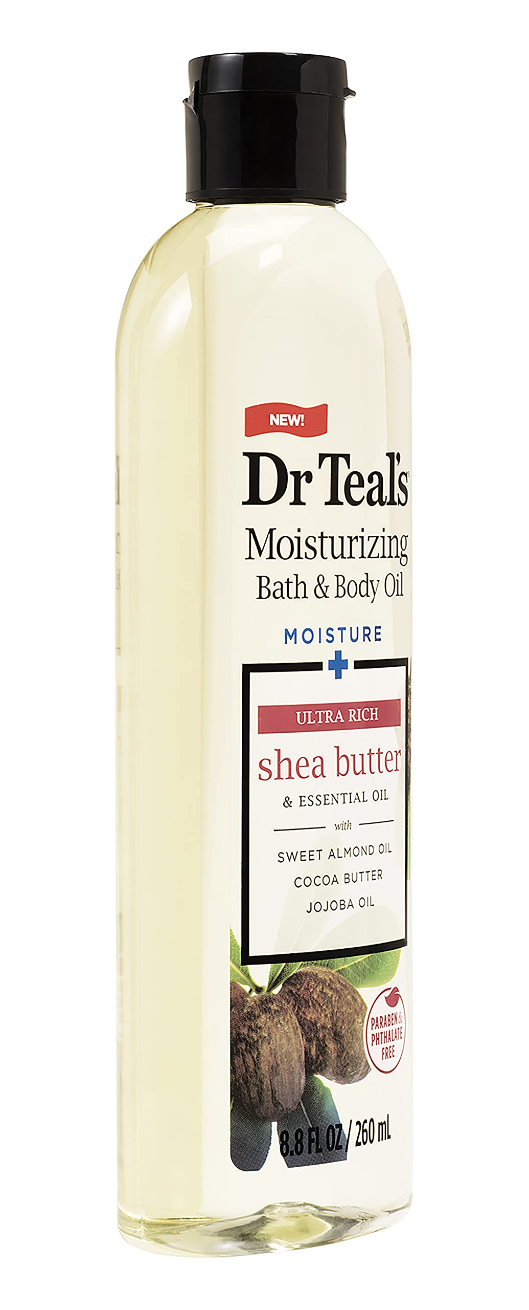 Dr. Teal'S Moisturizing Bath & Body Oil 2-Pack (17.6 Fl Oz Total) Moisture + Ultra Rich Shea Butter & Essential Oil. Treat Your