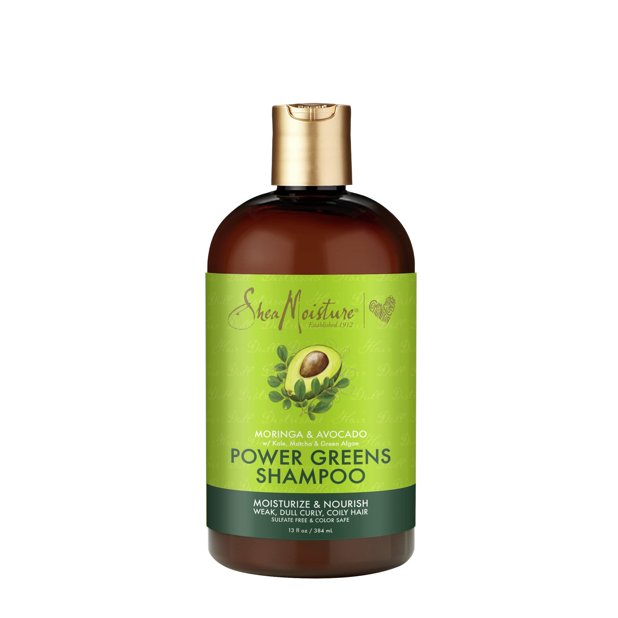 SheaMoisture Moringa Avocado Power Greens Shampoo, 13 FZ