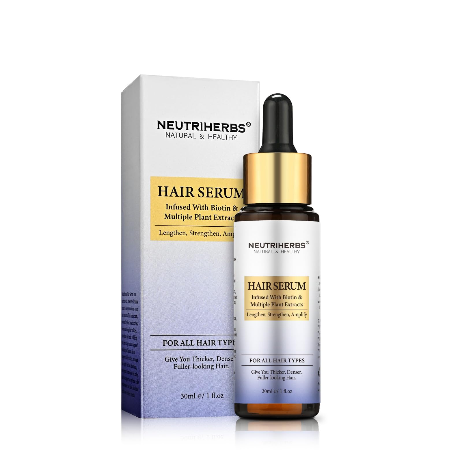 Neutriherbs Hair Growth Serum For Women and Men,Hair Serum With Biotin and Peptides,for Hair Loss,Thinning Hair,Get Thicker, Ful