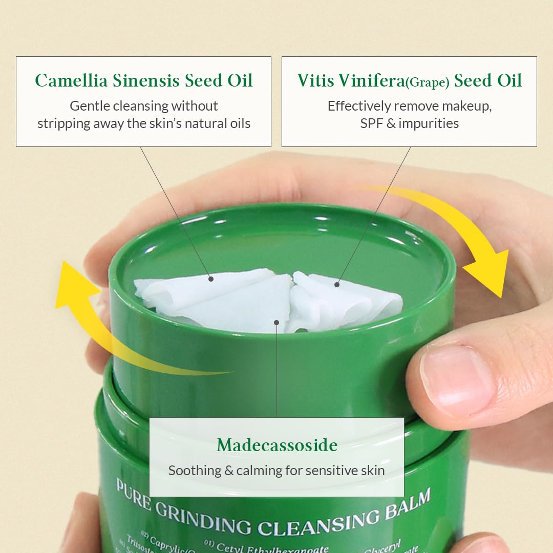 Dr.Althea Pure Grinding Cleansing Balm -Hygienic Grinding Balm, Vegan Formula, Sensitive Skin Safe, 14 Essential Ingredients, St