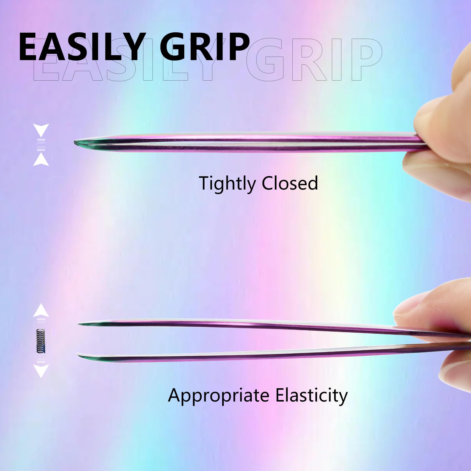 Emeda 3Pcs Lash Tweezers Set - High Precision Stainless Steel Tweezers For Eyelash Extensions, Straight And Curved Tweezers For