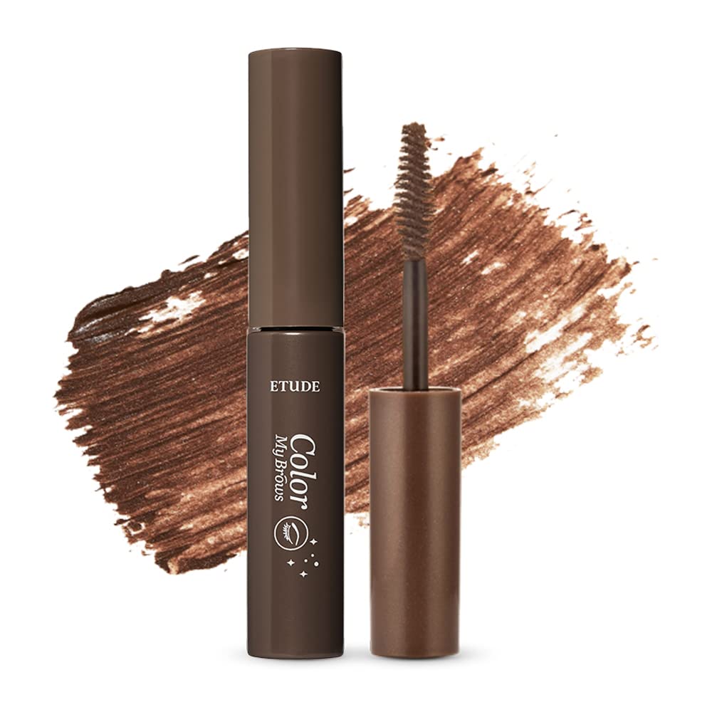 Etude Color My Brows 4.5G #4 Natural Brown | Eyes Makeup | Eyebrow Mascara, Quickly Fixing Natural Eyebrow Makeup With Care Effe