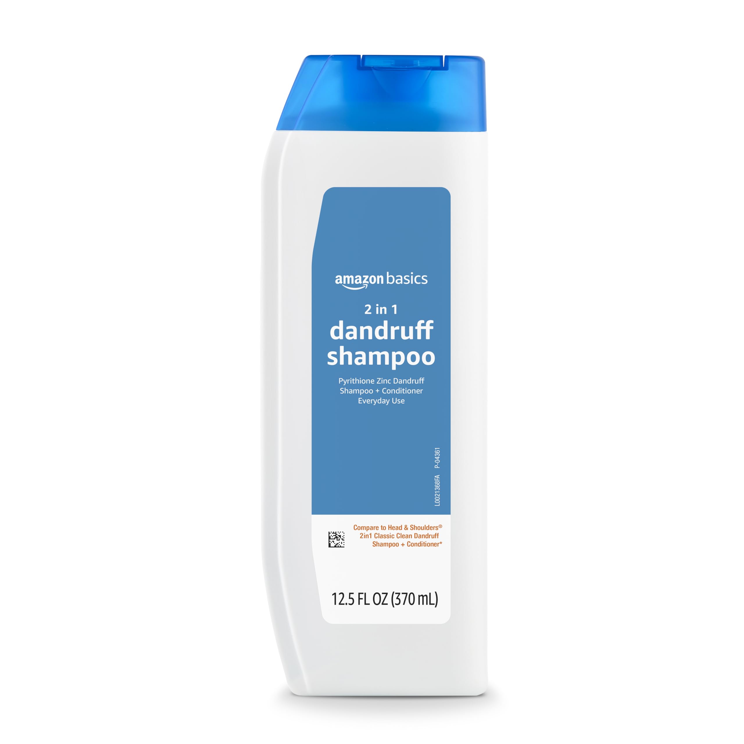 Amazon Basics 2-in-1 Dandruff Shampoo & Conditioner, Gentle and pH Balanced, 12.5 oz (pack of 6) (Previously Solimo)