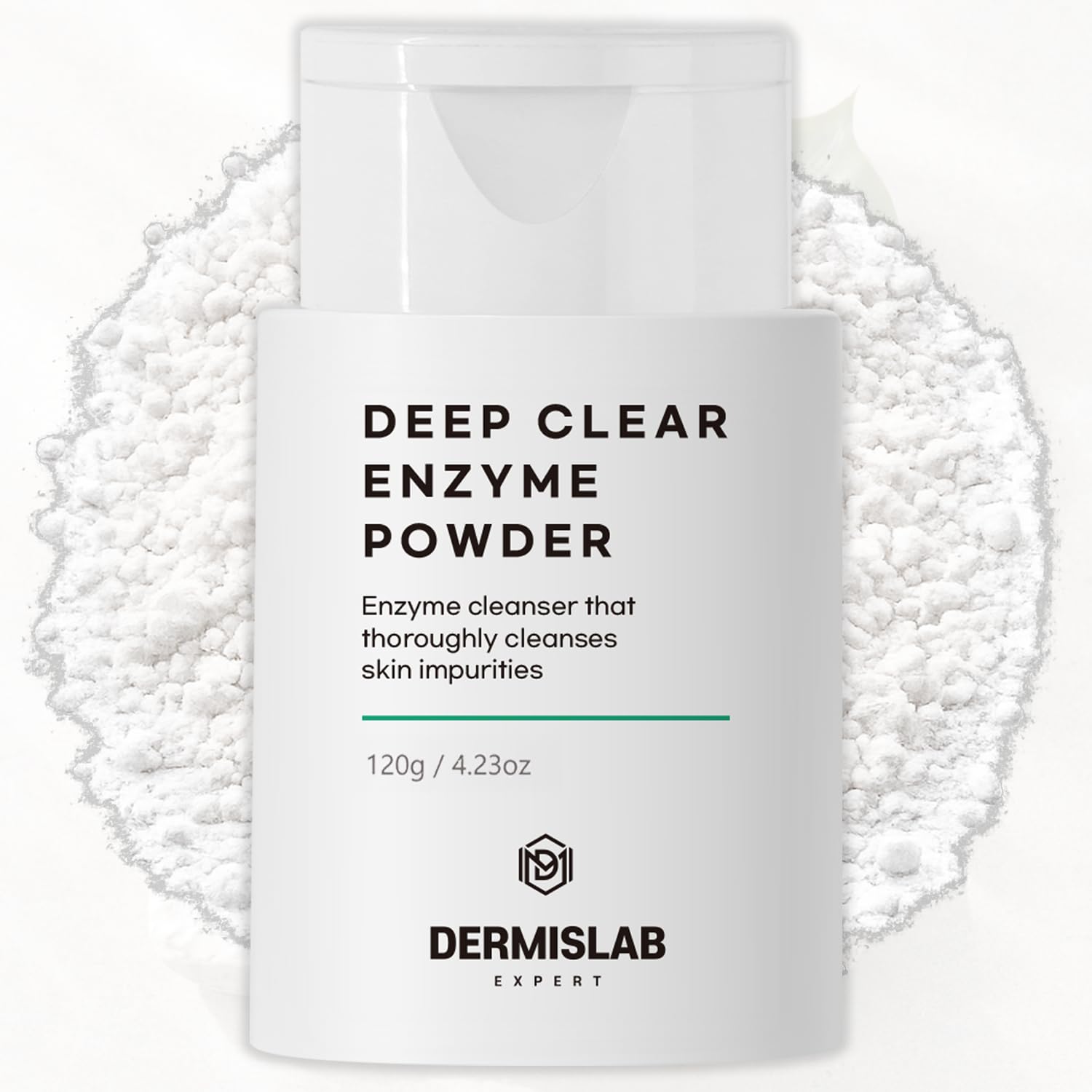DermisLab Deep Clear Enzyme Powder  Korean Skincare Enzyme Facial Cleanser Powder for Gentle Exfoliation & Pore Cleansing | Cor