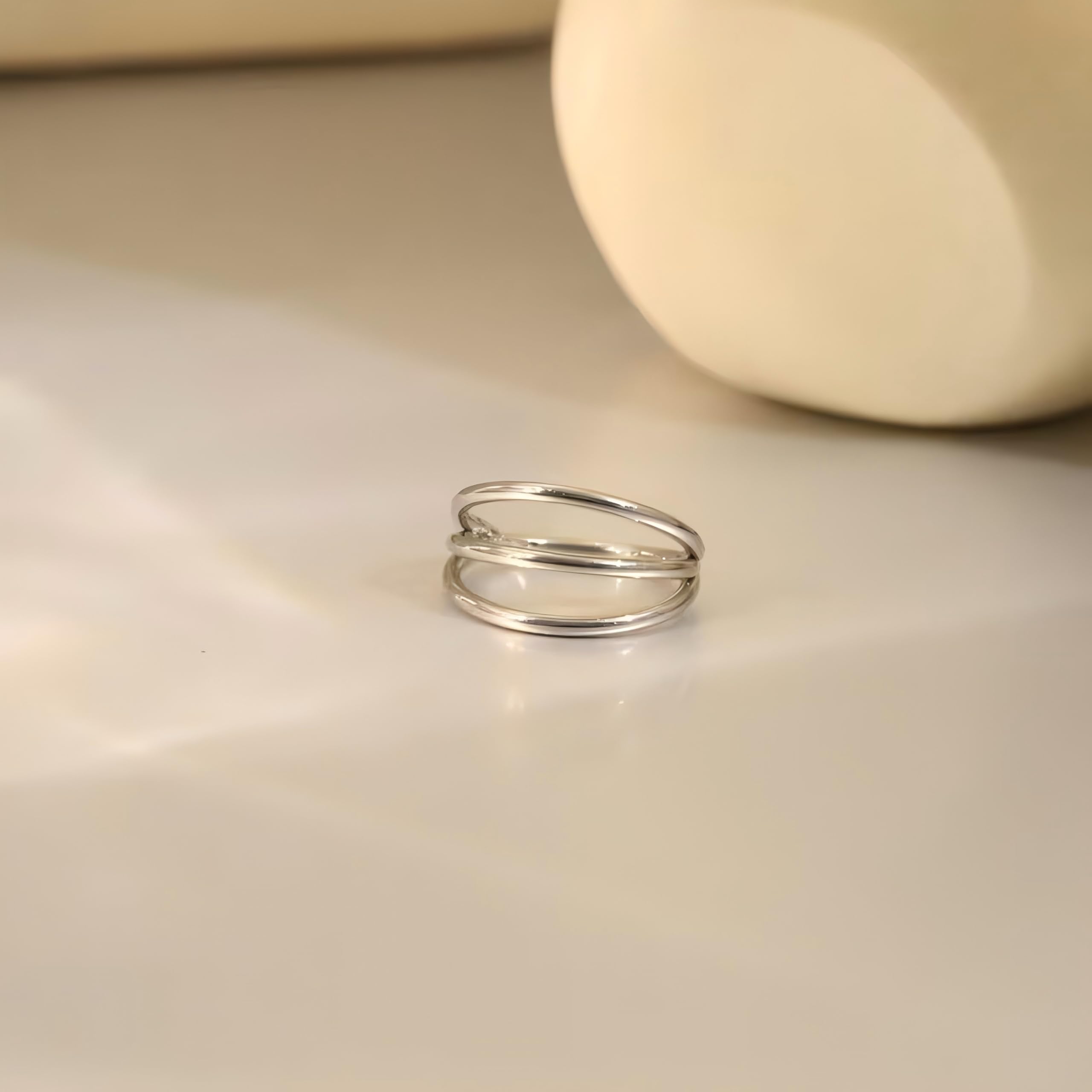 PEAKLINK 18G Triple Open Stacked Cartilage Conch Helix Earring Hoop 316L Surgical Steel Septum Nose Rings 8mm Lobe Earrings Unis